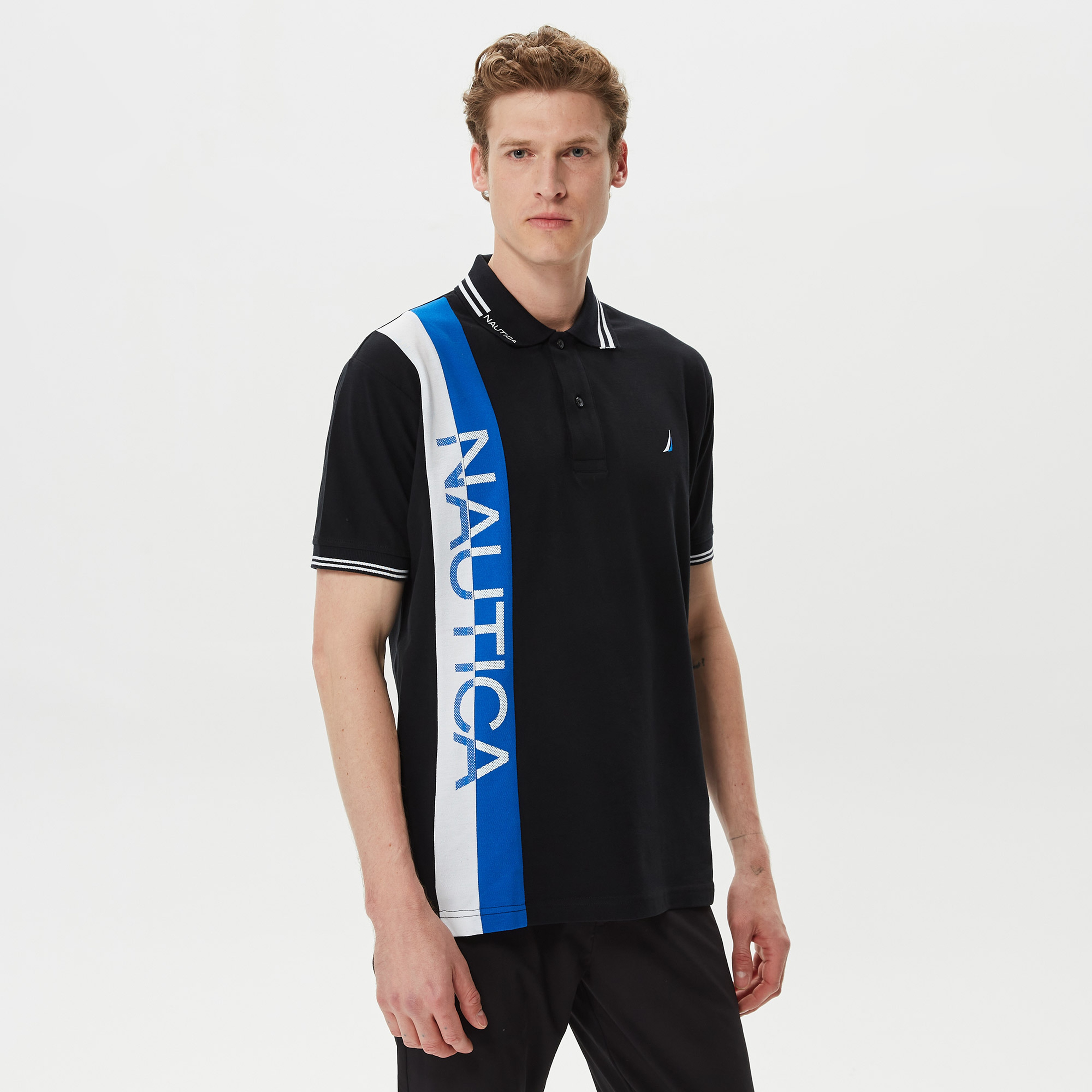 Nautica Erkek Siyah Classic Fit Kısa Kollu Polo