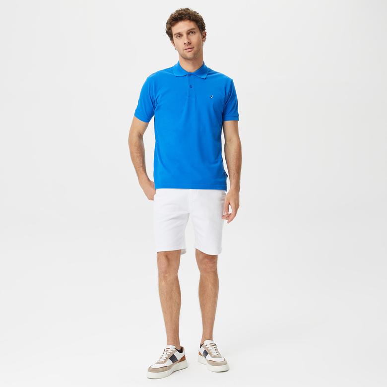 Nautica Erkek Mavi Classic Fit Kısa Kollu Polo Yaka T-Shirt