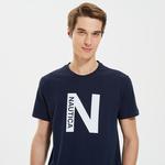 Nautica Erkek Lacivert Standart Fit T-Shirt