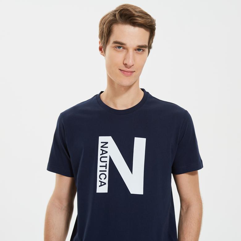 Nautica Erkek Lacivert Standart Fit T-Shirt