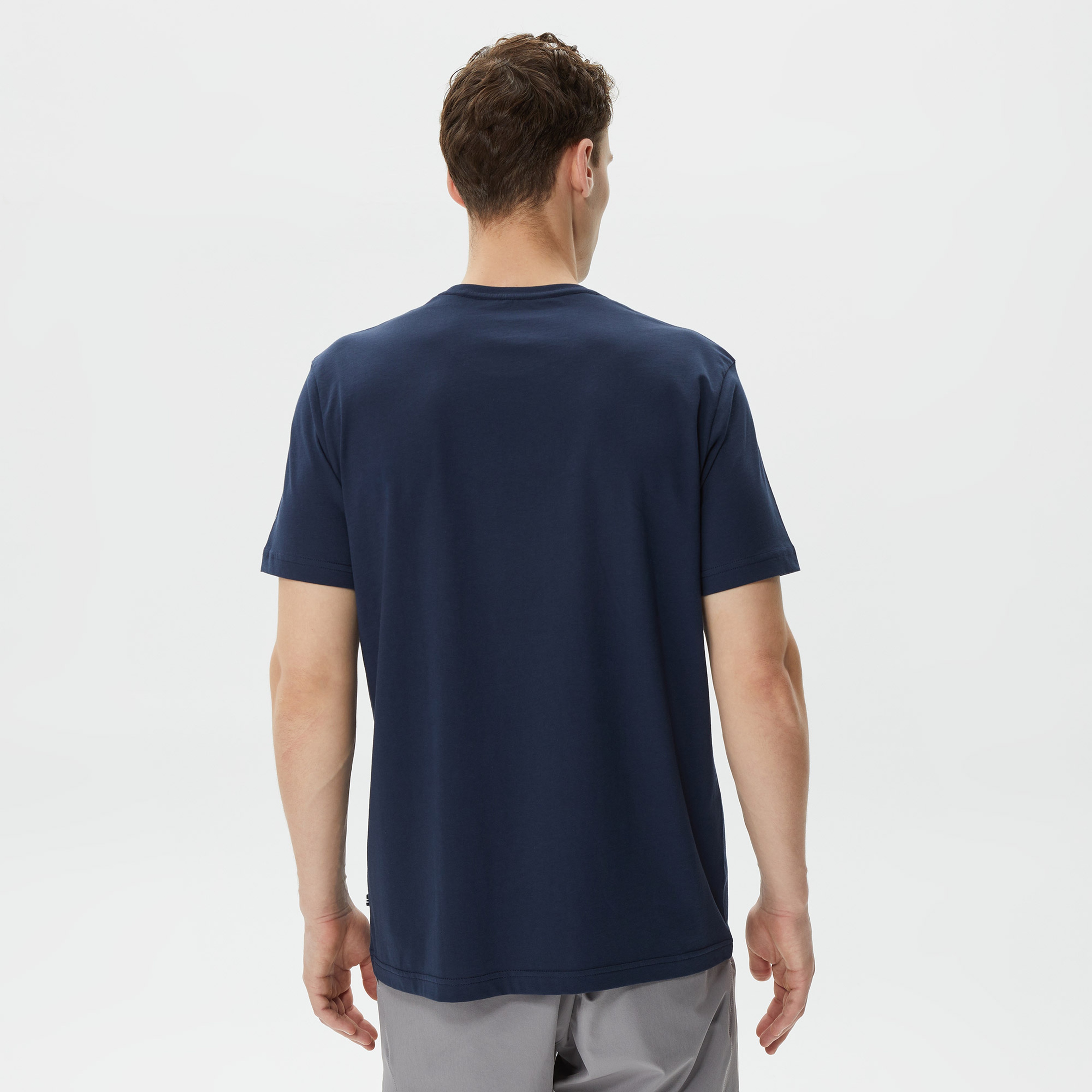 Nautica Erkek Lacivert Baskılı Standart Fit T-Shirt