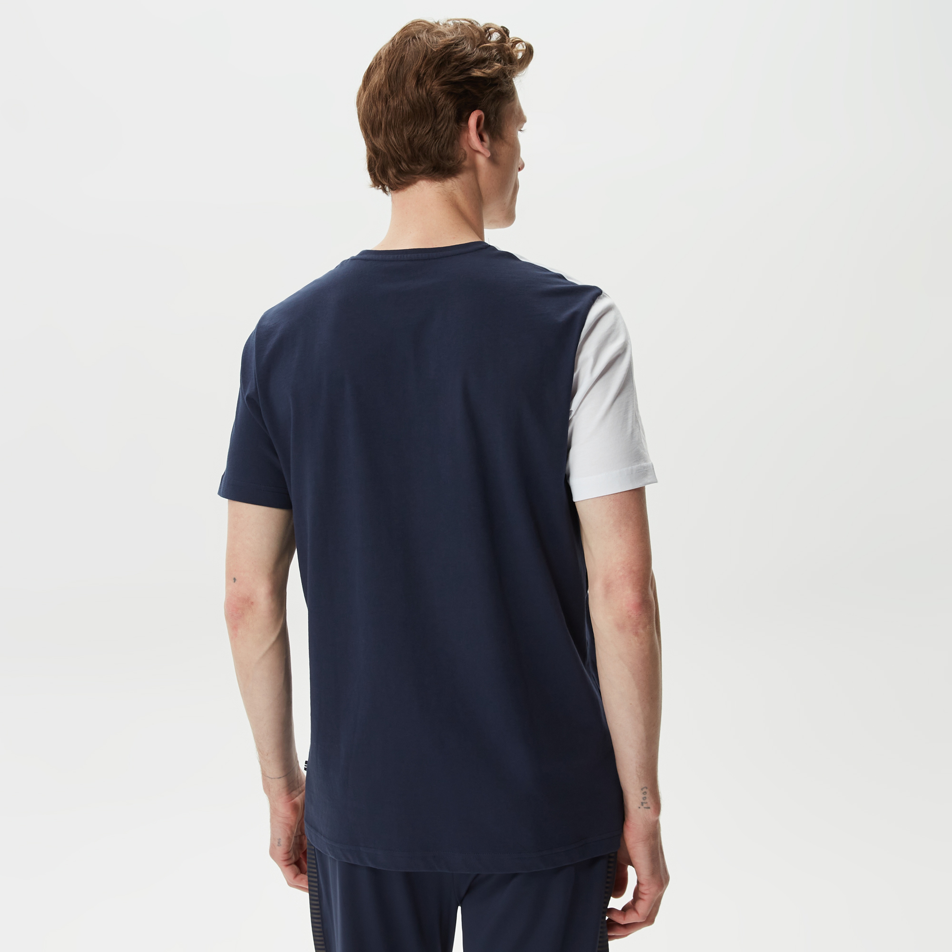 Nautica Erkek Lacivert Renk Bloklu Standart Fit T-Shirt