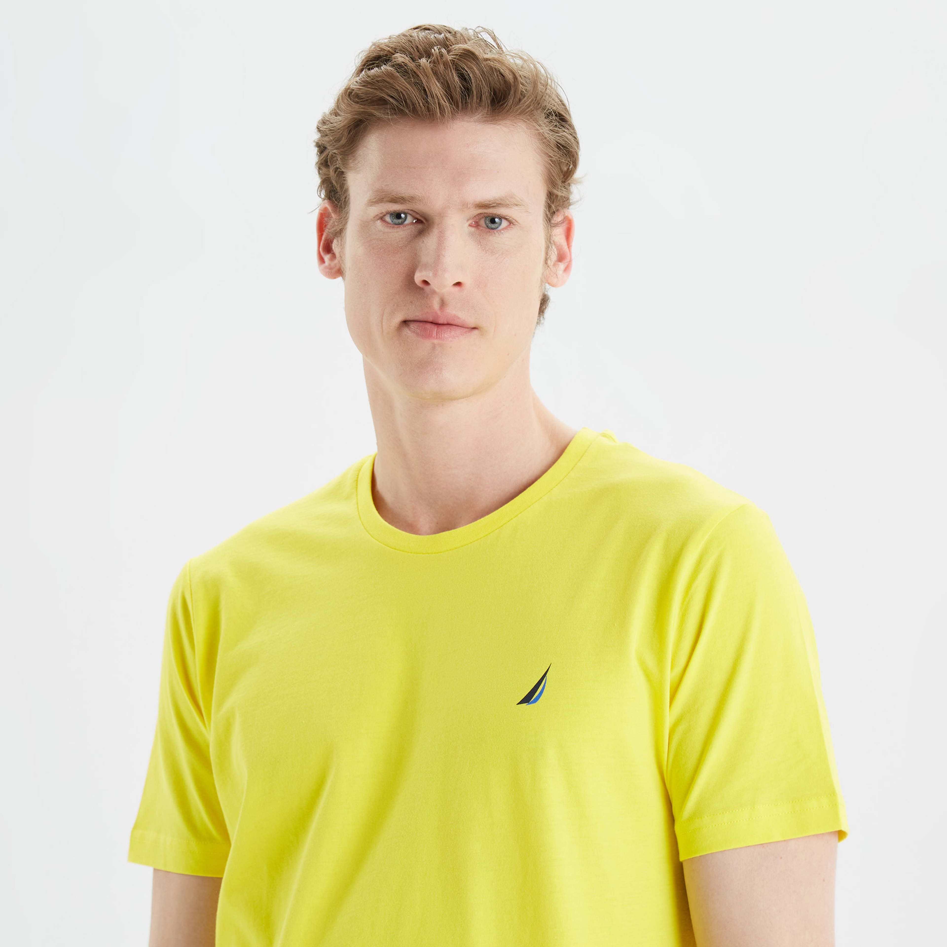 Nautica Erkek Sarı Standart Fit T-Shirt
