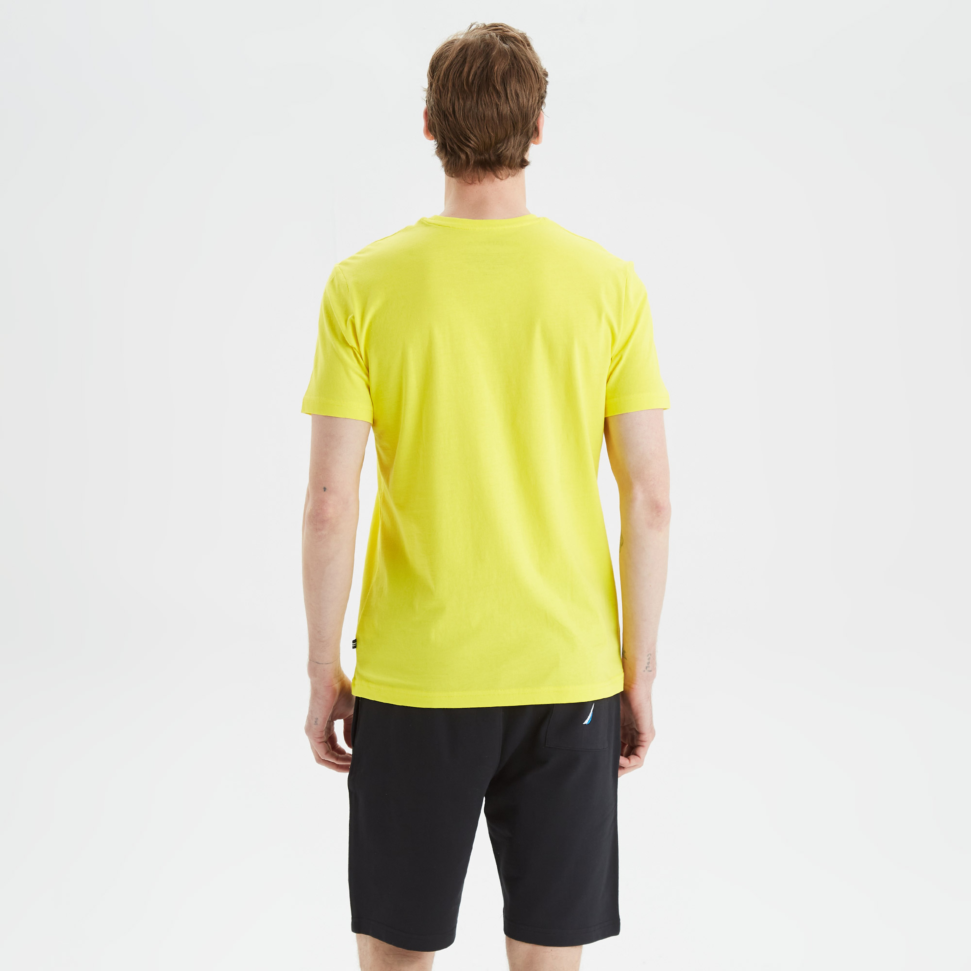 Nautica Erkek Sarı Standart Fit T-Shirt