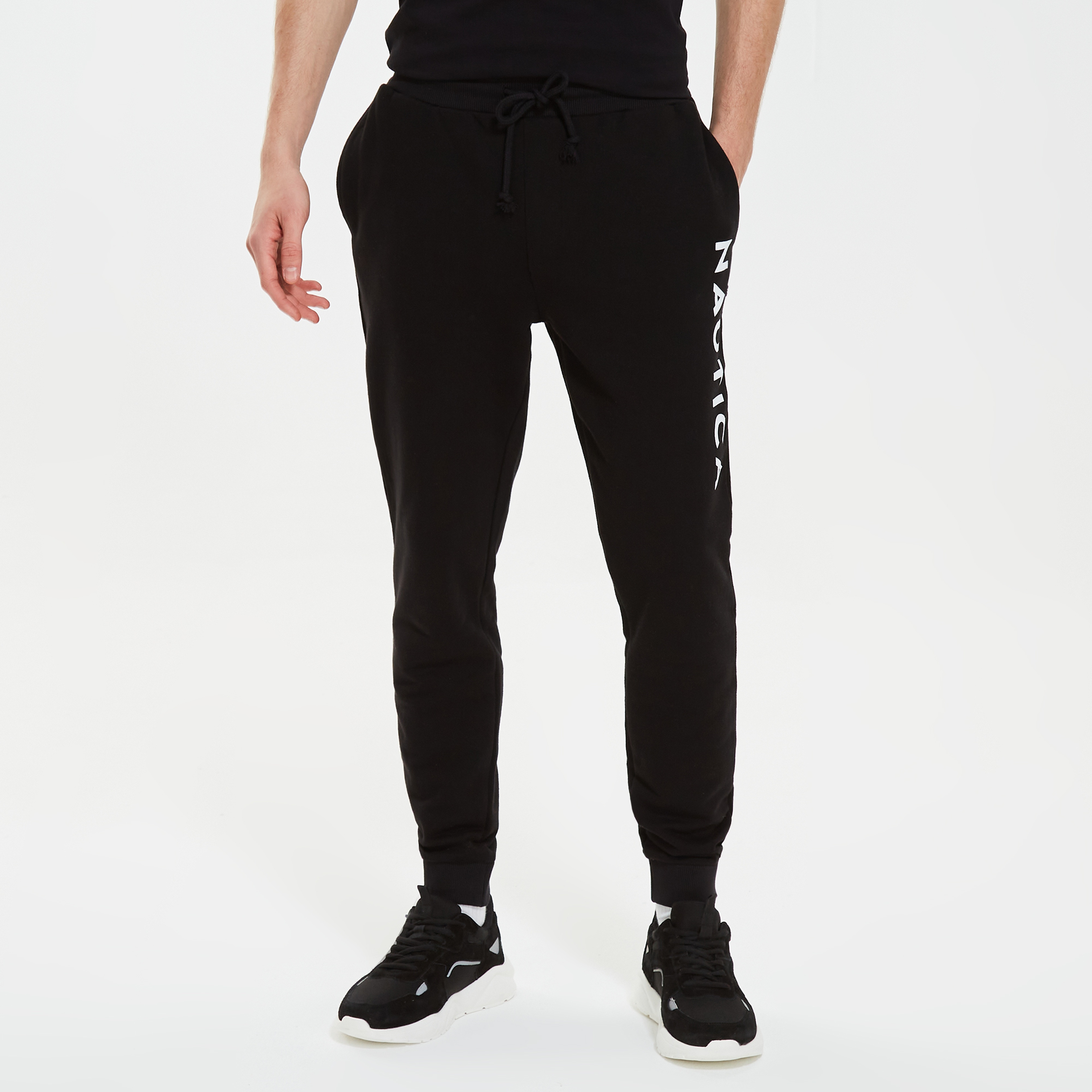 Nautica Erkek Siyah Standart Fit Eşofman Altı