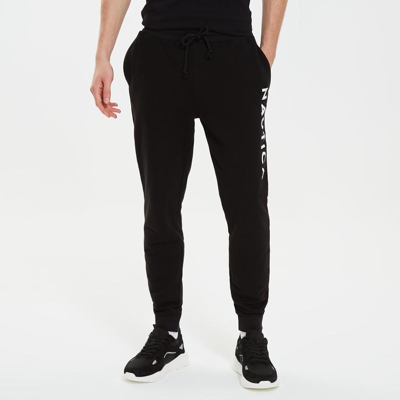 Nautica Erkek Siyah Standart Fit Eşofman Altı