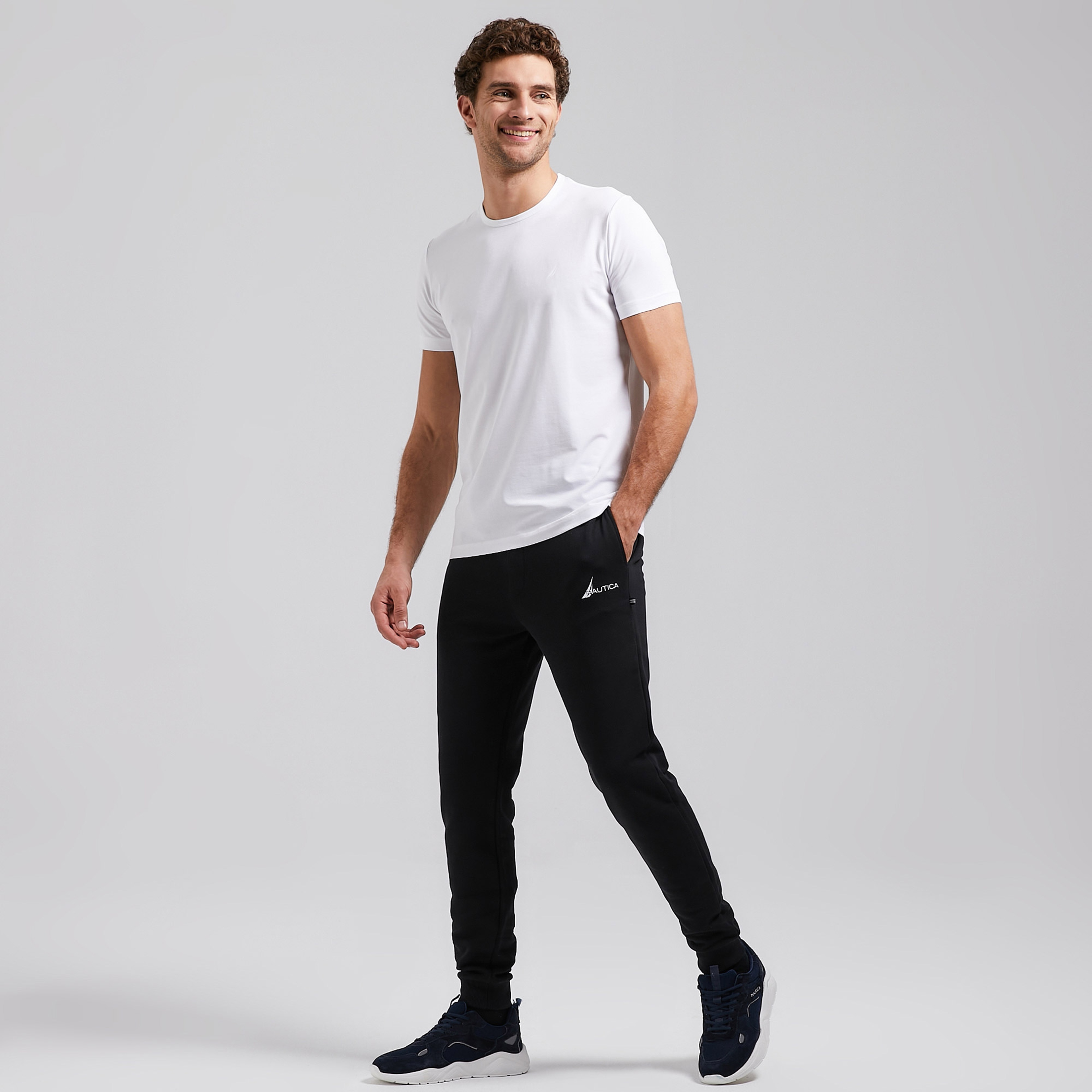 Nautica Erkek Siyah Standart Fit Eşofman Altı