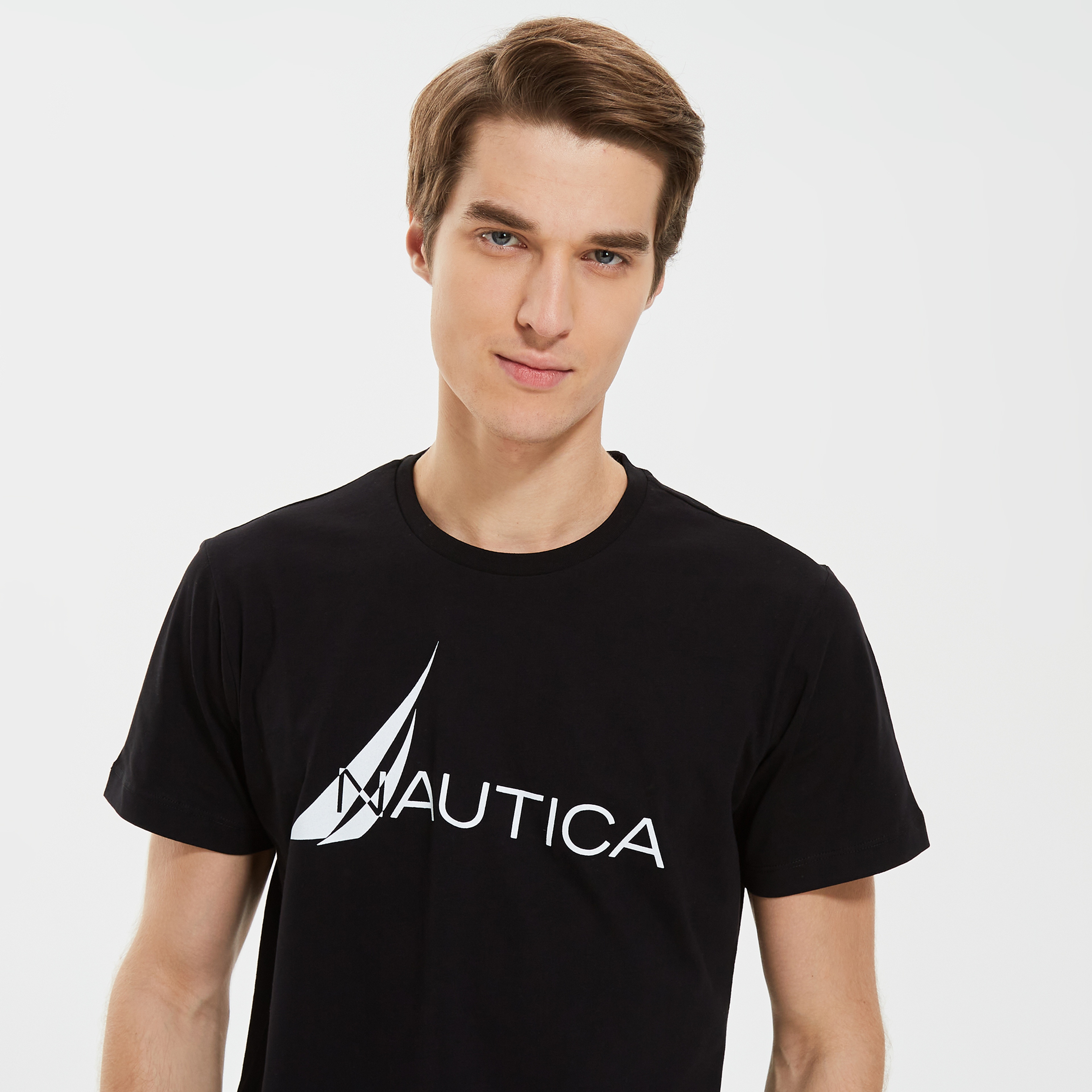 Nautica Erkek Siyah Standart Fit T-Shirt