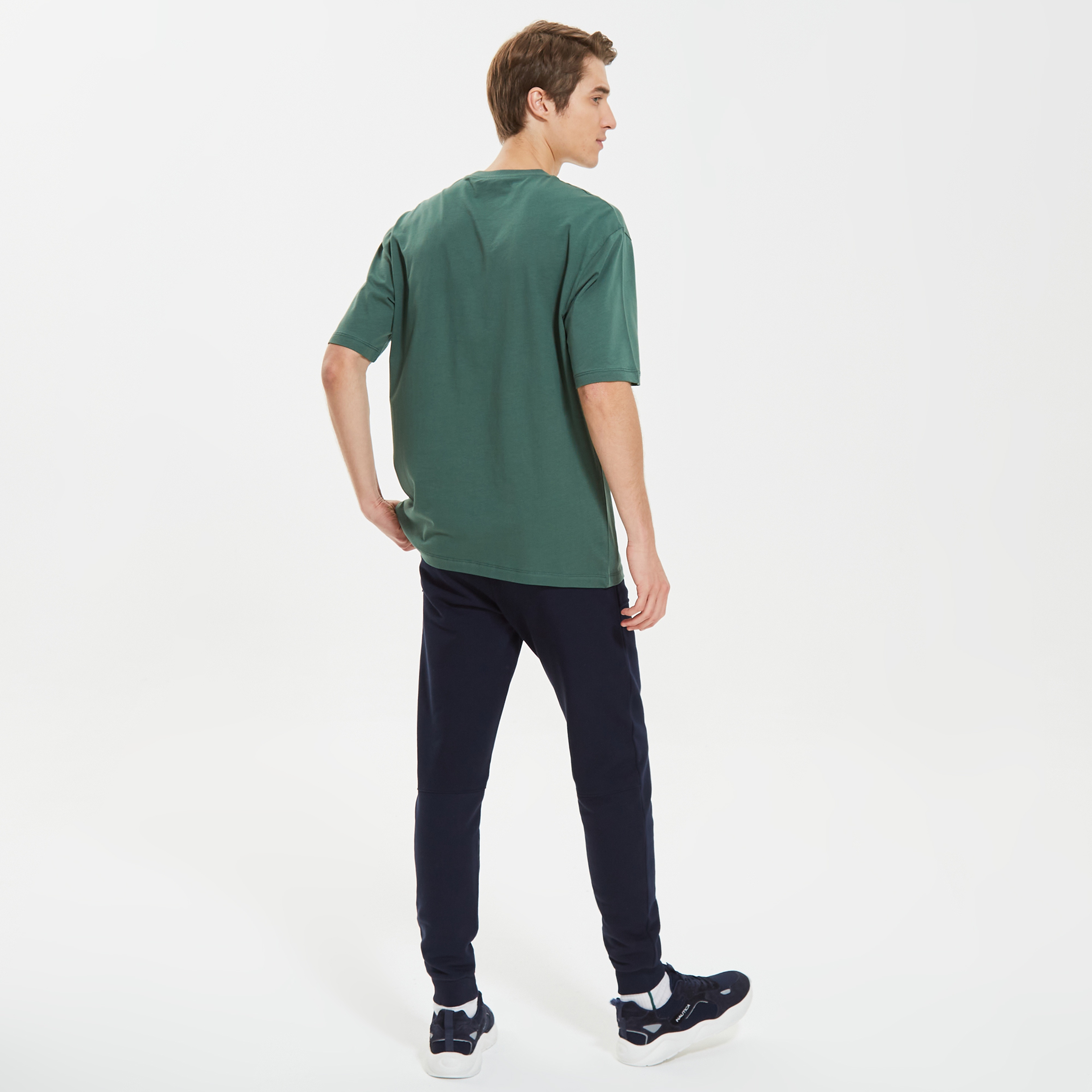 Nautica Erkek Yeşil Oversize T-Shirt