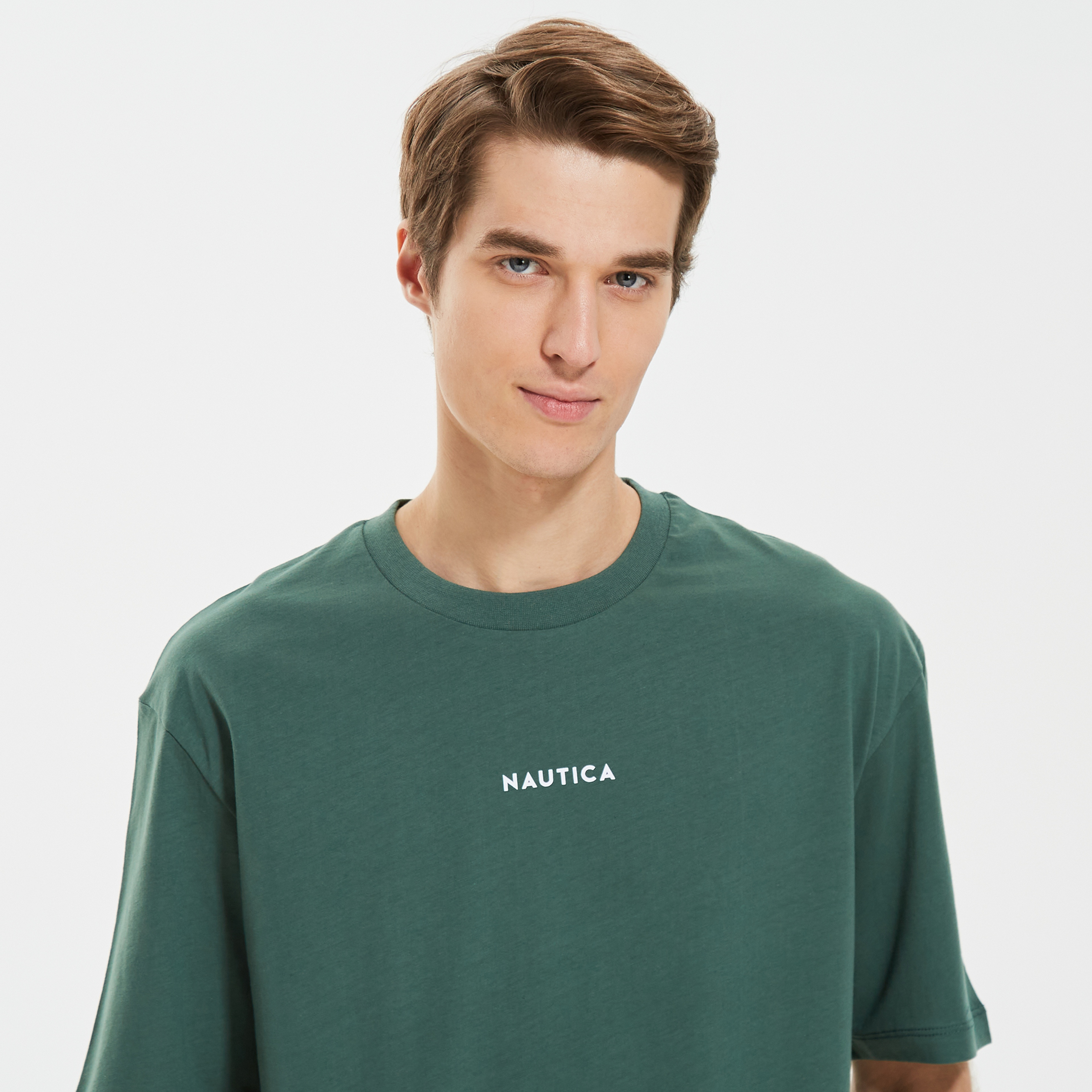 Nautica Erkek Yeşil Oversize T-Shirt