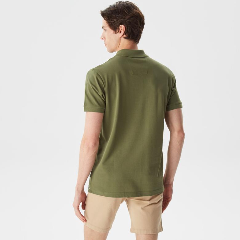 Nautica Erkek Yeşil Classic Fit Kısa Kollu Polo Yaka T-Shirt