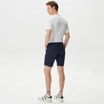 Nautica Erkek Lacivert Slim Fit Baskılı Bermuda
