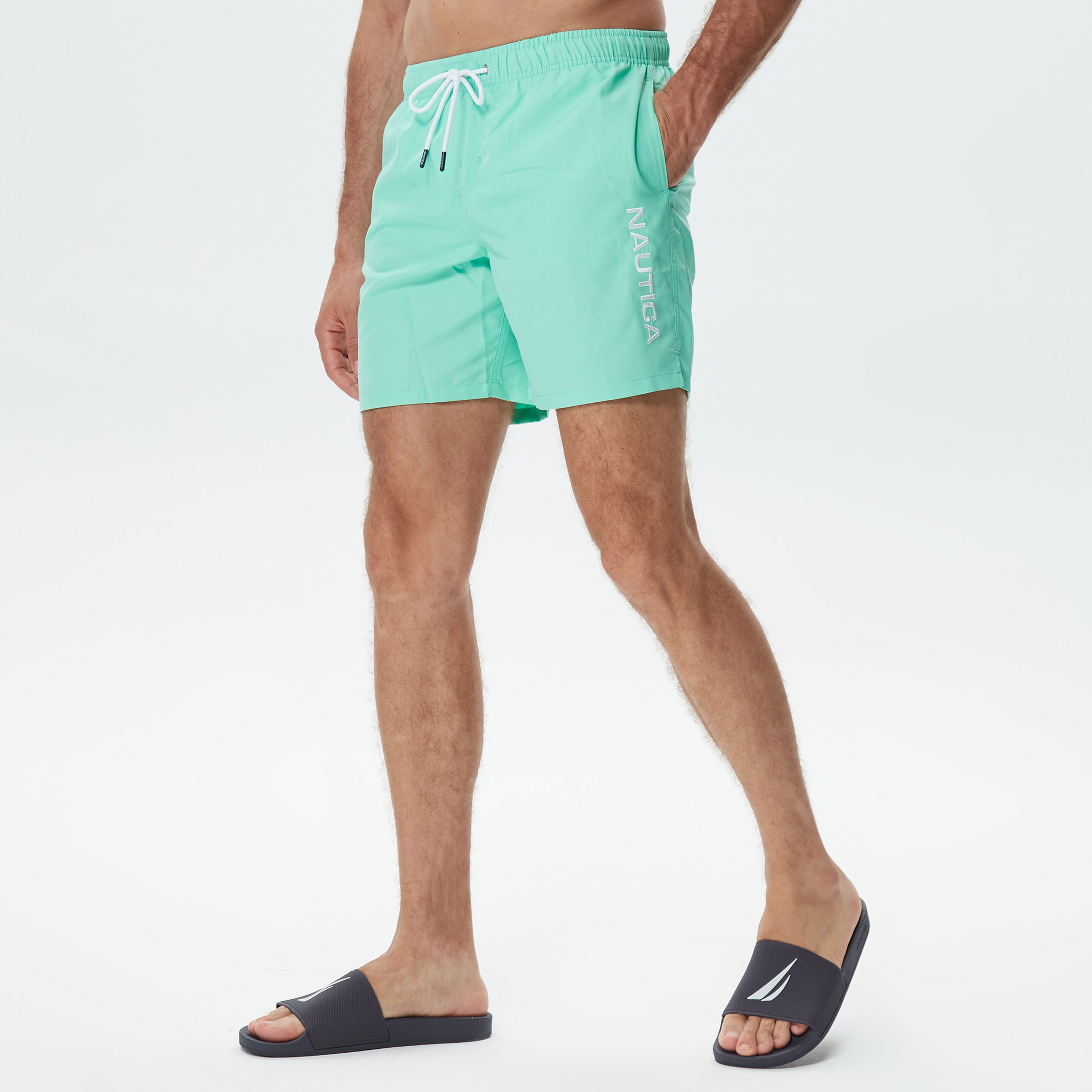 Nautica Erkek Yeşil Standart Fit Mayo Şort