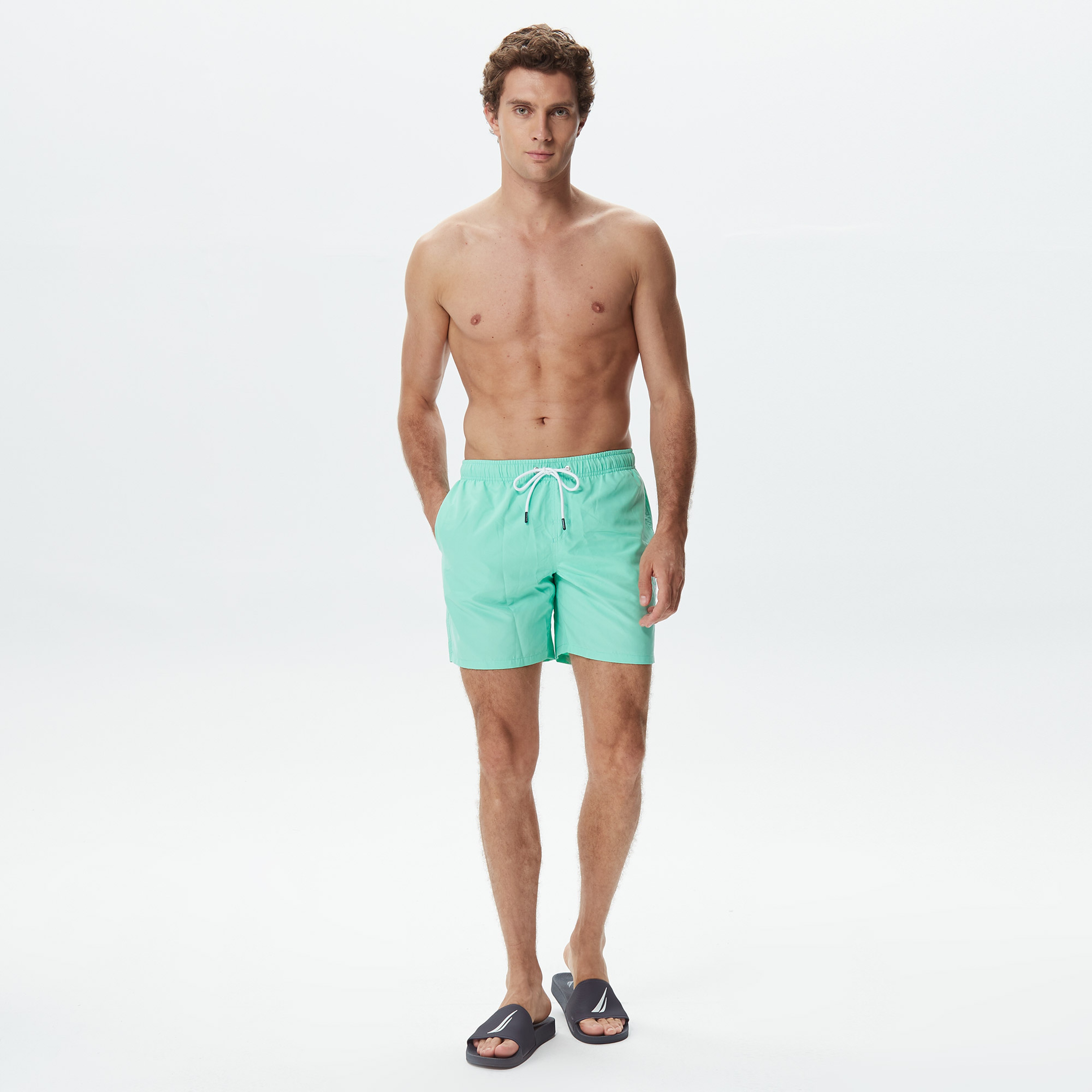 Nautica Erkek Yeşil Standart Fit Mayo Şort