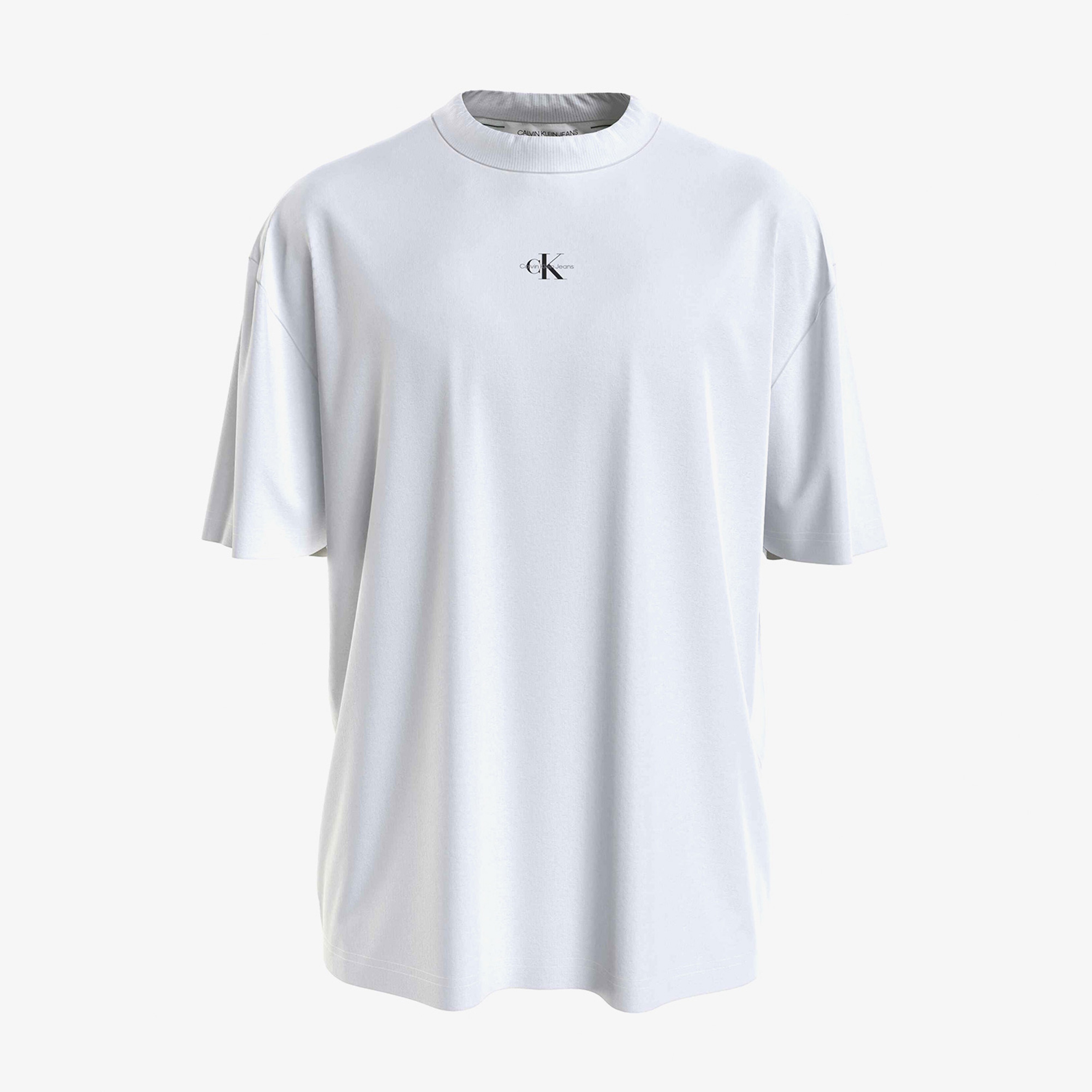 Calvin Klein Jeans Micro Monologo Modern Erkek Beyaz T-Shirt