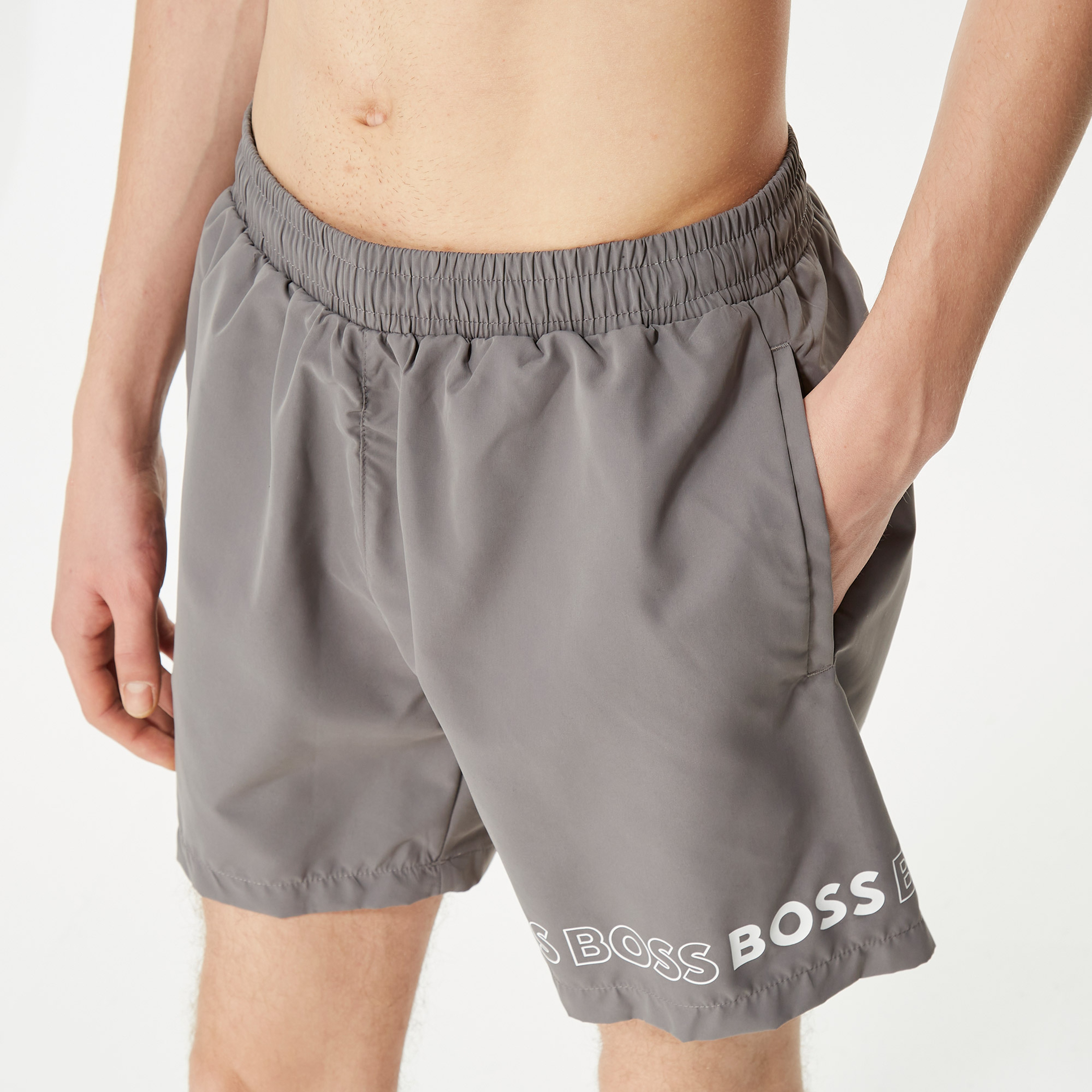 Boss Erkek Gri Mayo Şort