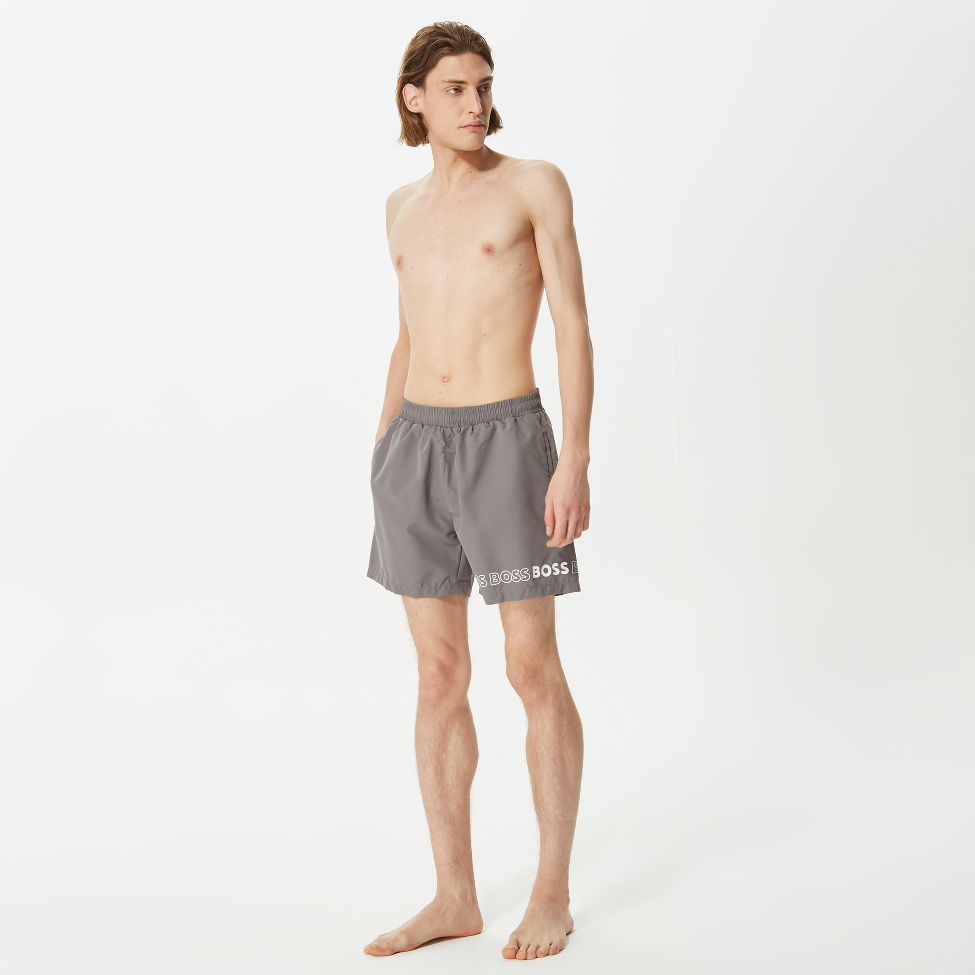Boss Erkek Gri Mayo Şort