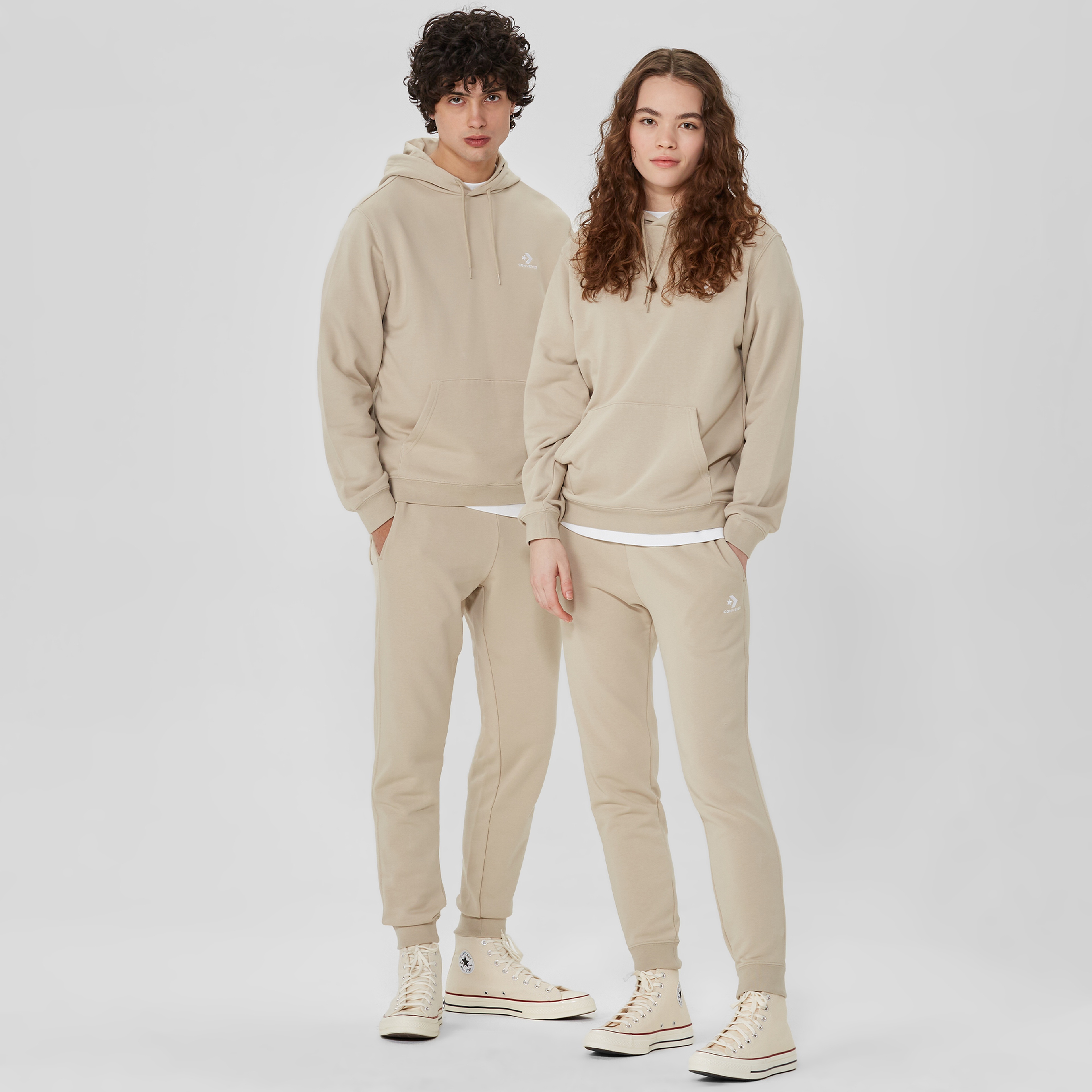 Converse Go-To Embroidered Star Chevron Unisex Bej Eşofman Altı