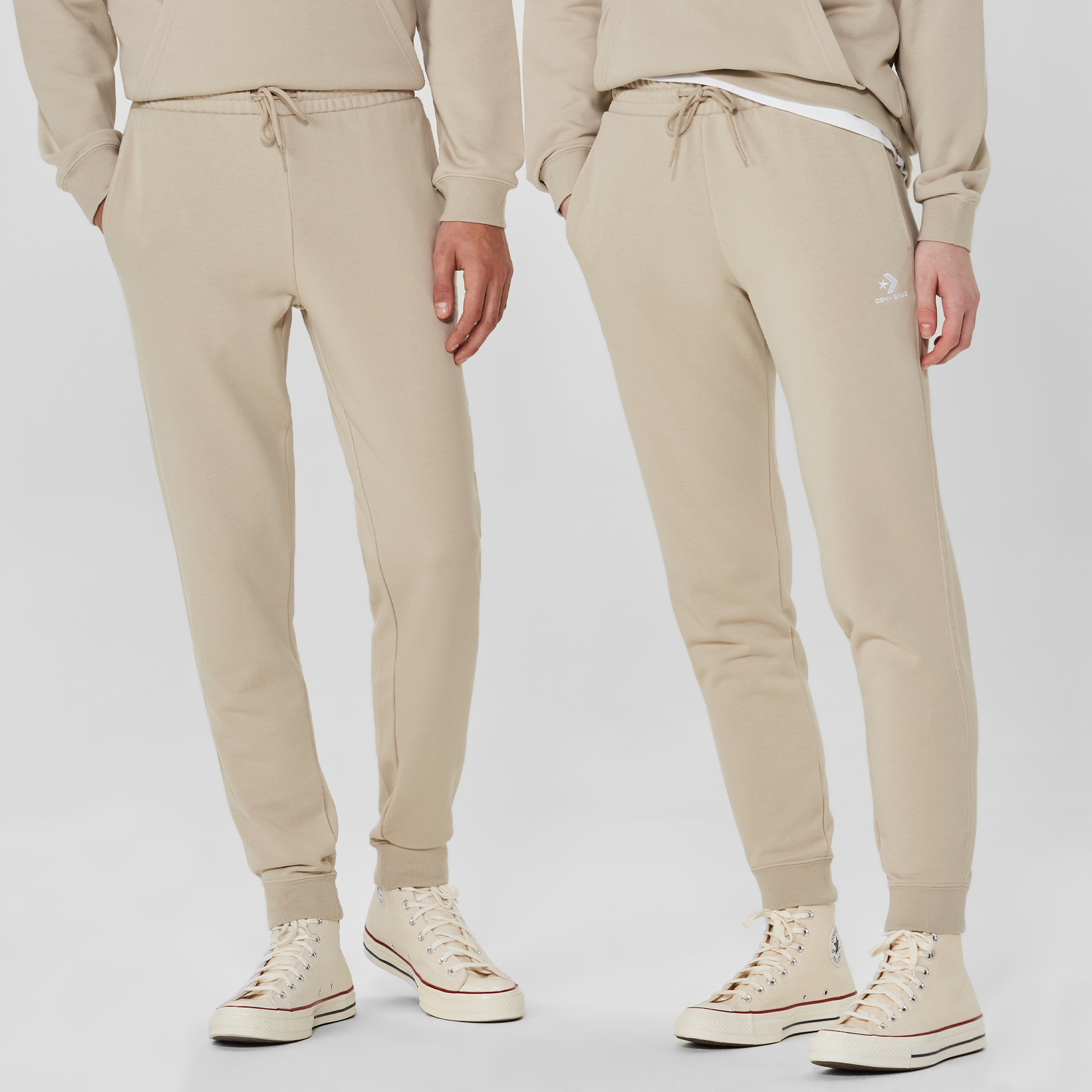 Converse Go-To Embroidered Star Chevron Unisex Bej Eşofman Altı