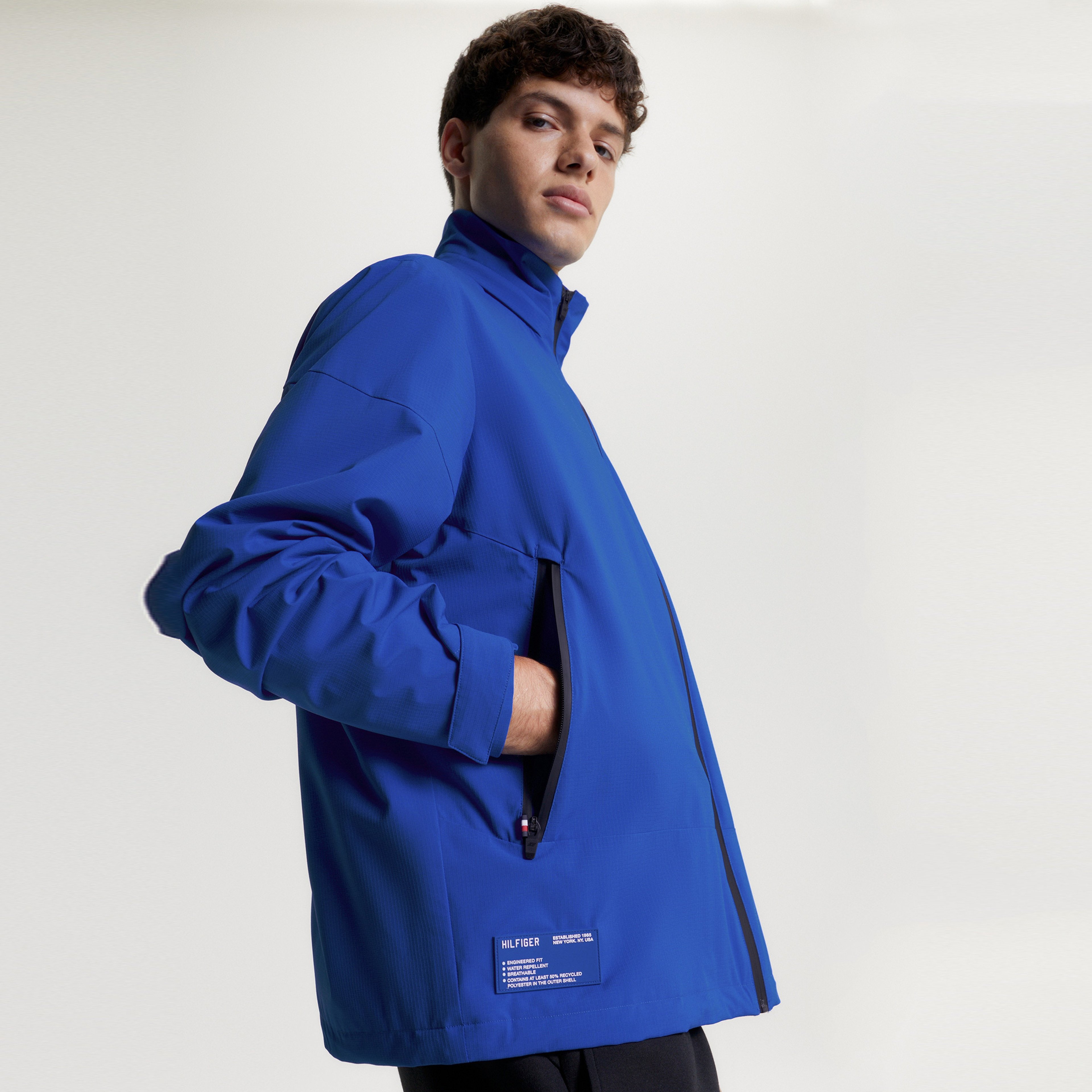 Tommy Hilfiger Erkek Mavi Mont