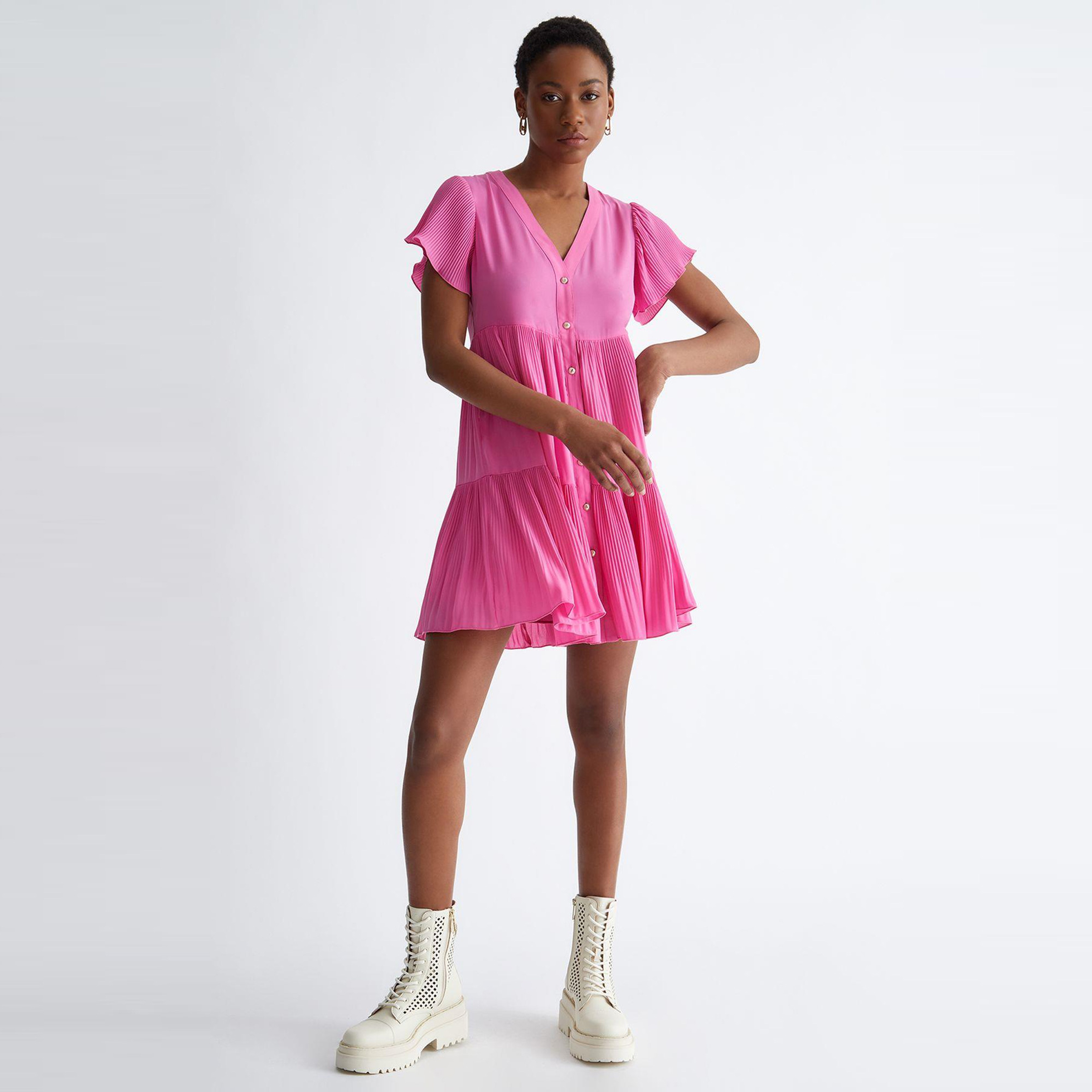 Liu Jo Kadın Pembe Elbise