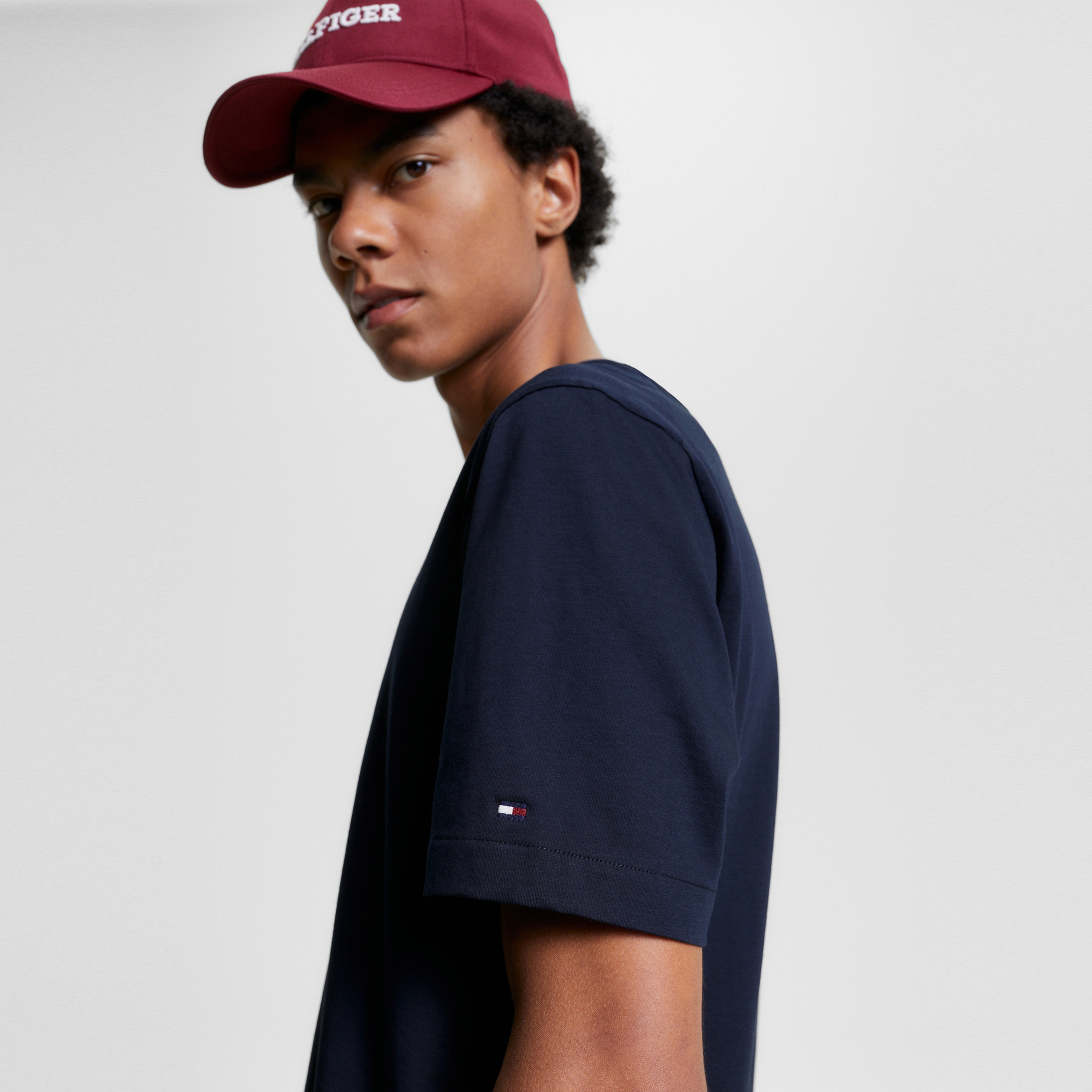 Tommy Hilfiger Erkek Mavi T-Shirt