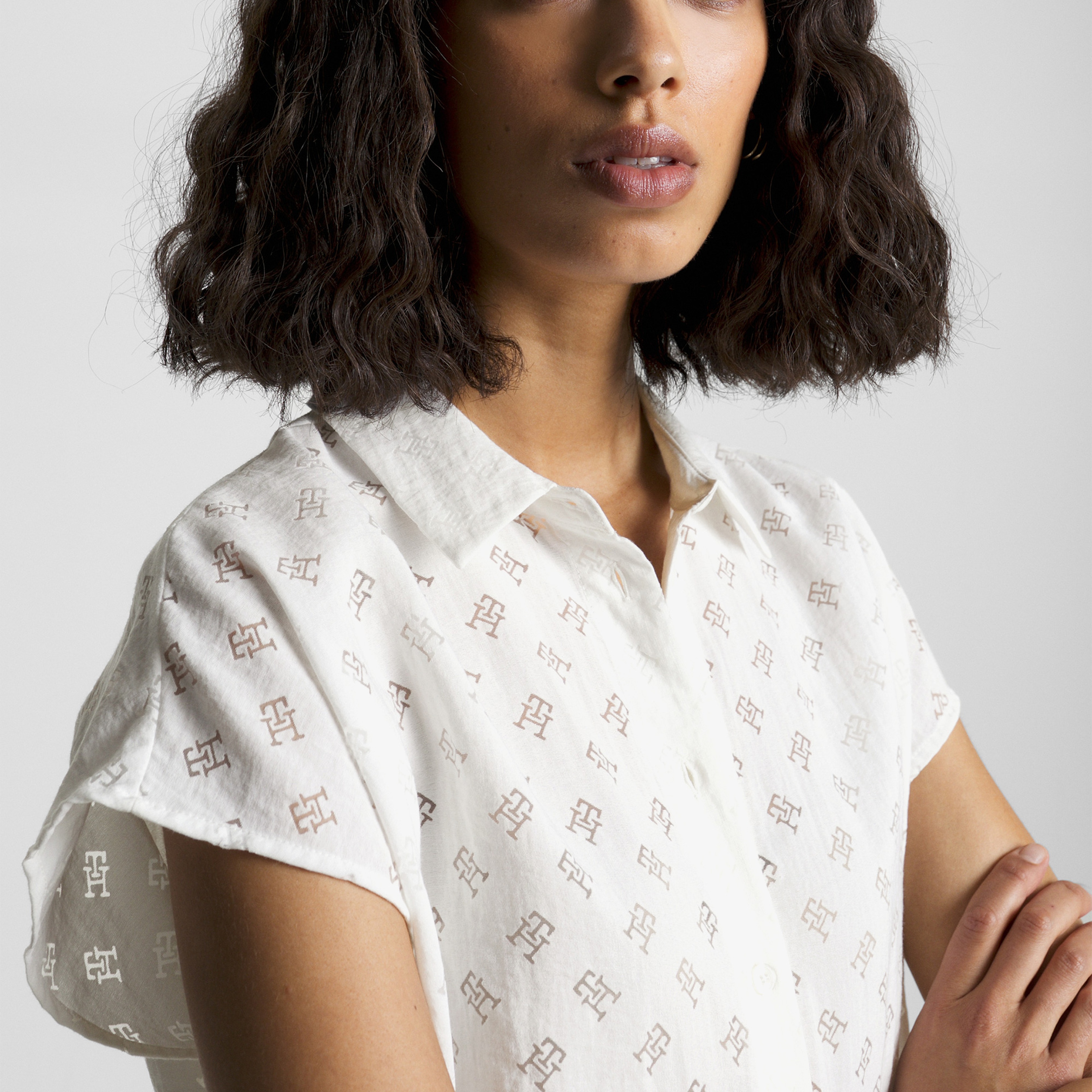 Tommy Hilfiger Kadın Beyaz Gömlek