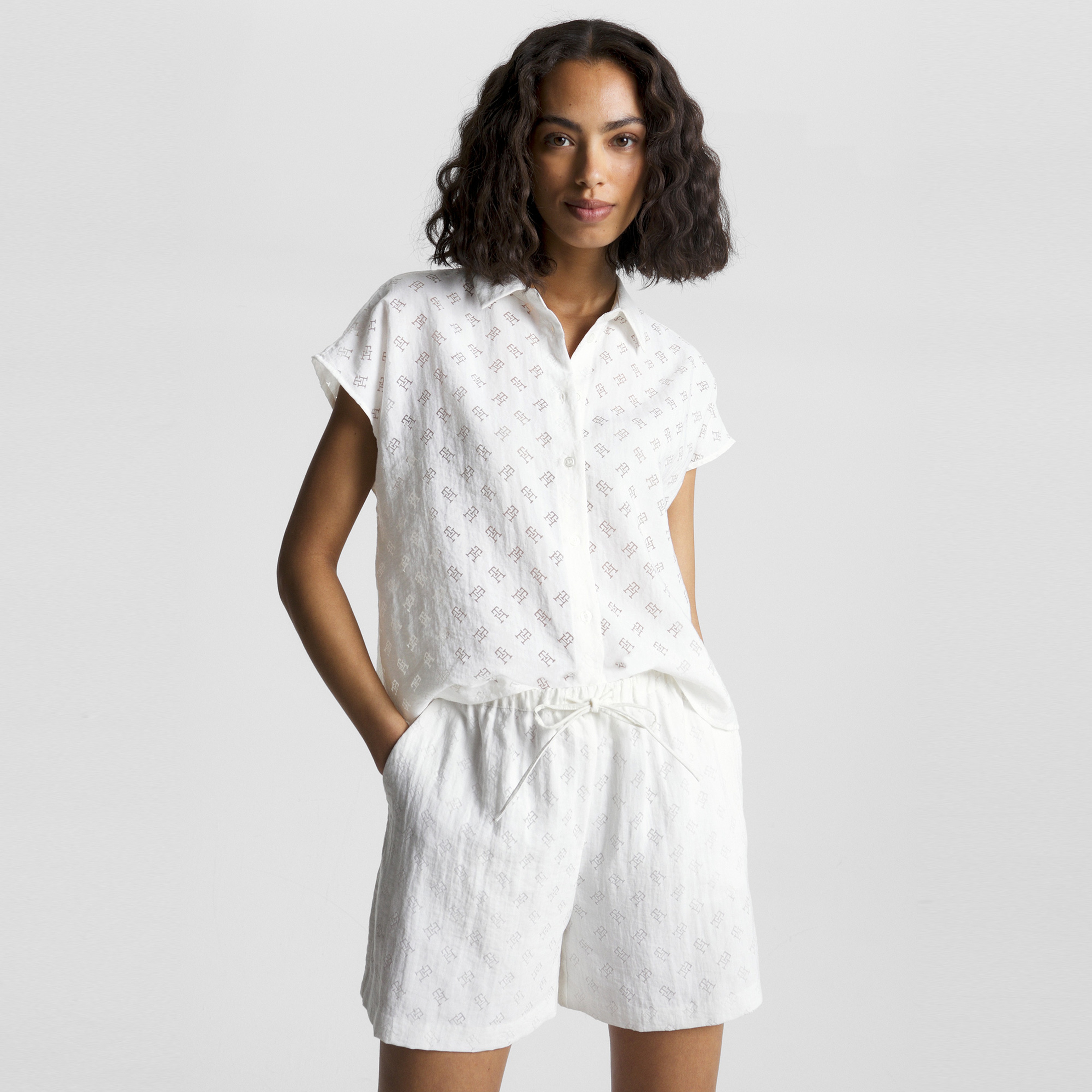 Tommy Hilfiger Kadın Beyaz Gömlek