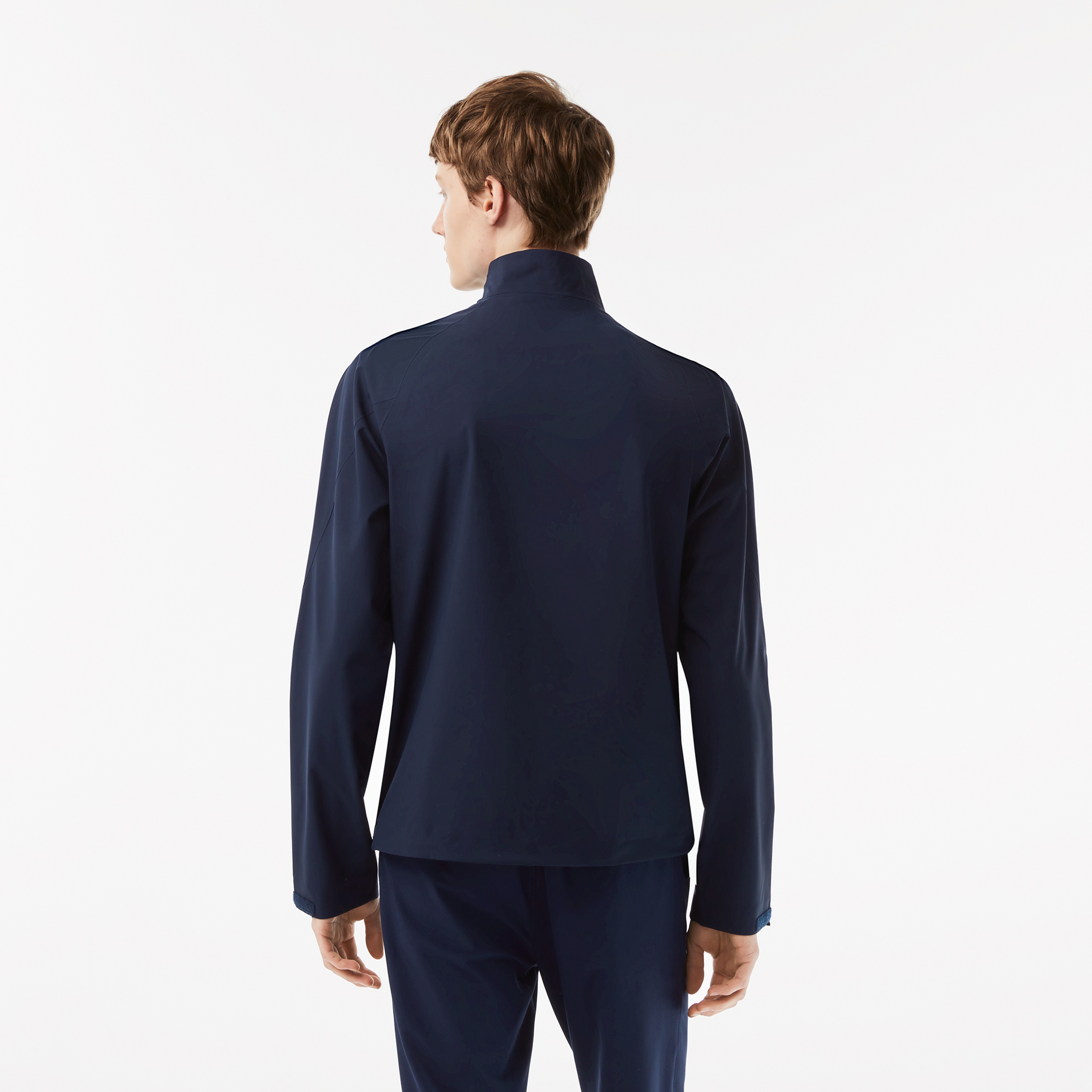 Erkek Dik Yaka Lacivert Rüzgarlık