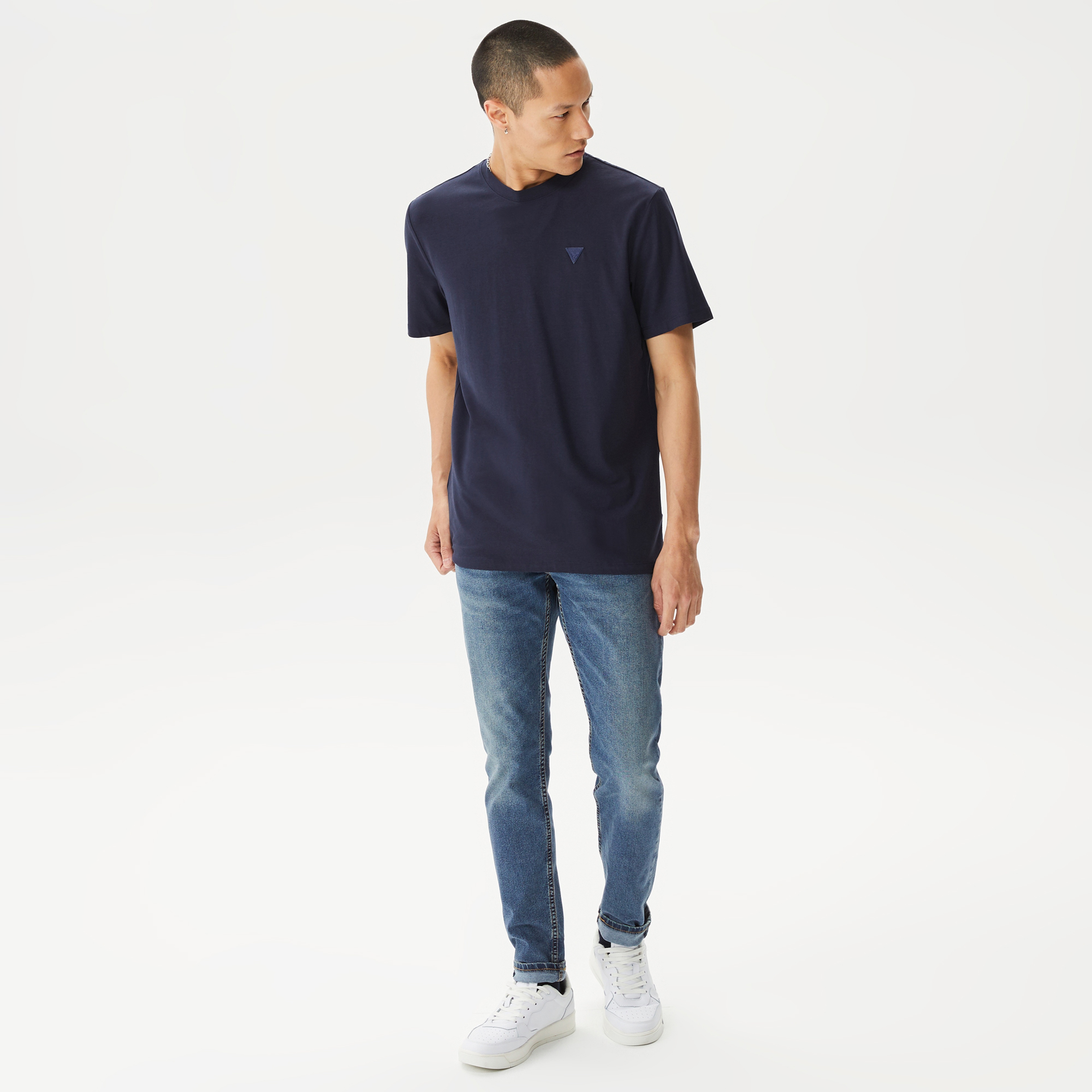 Guess Erkek Lacivert T-Shirt