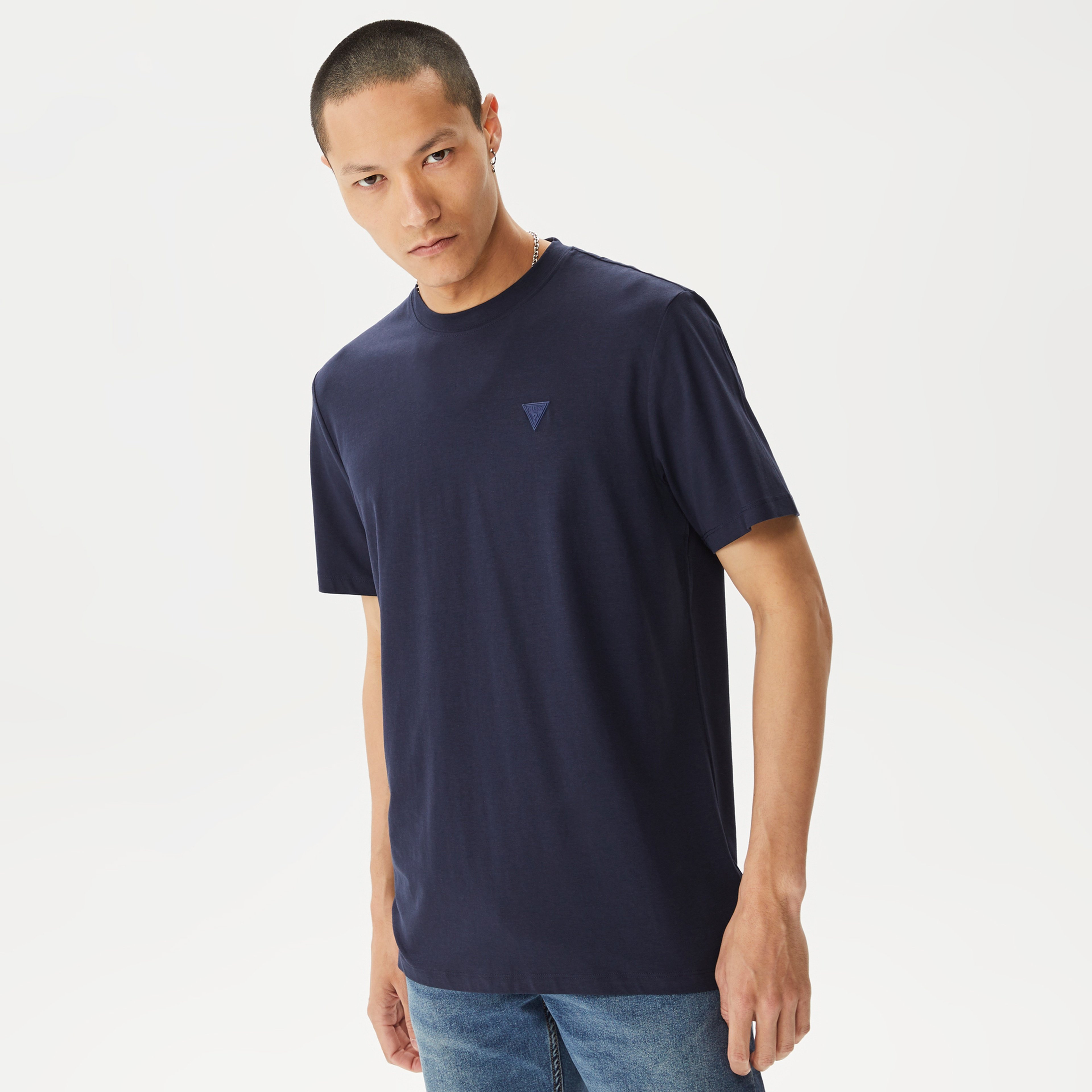 Guess Erkek Lacivert T-Shirt