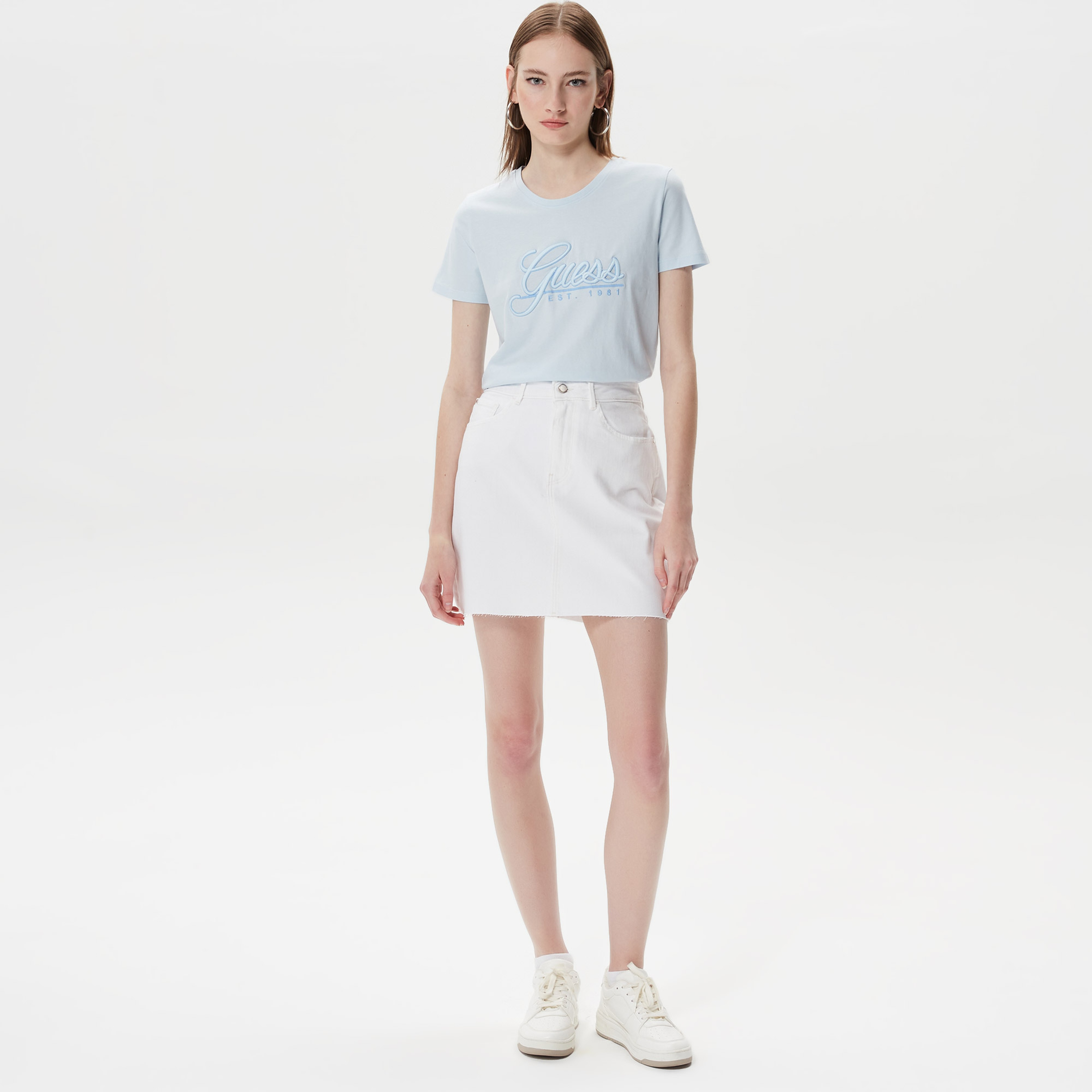 Guess Swani Kadın Beyaz Etek