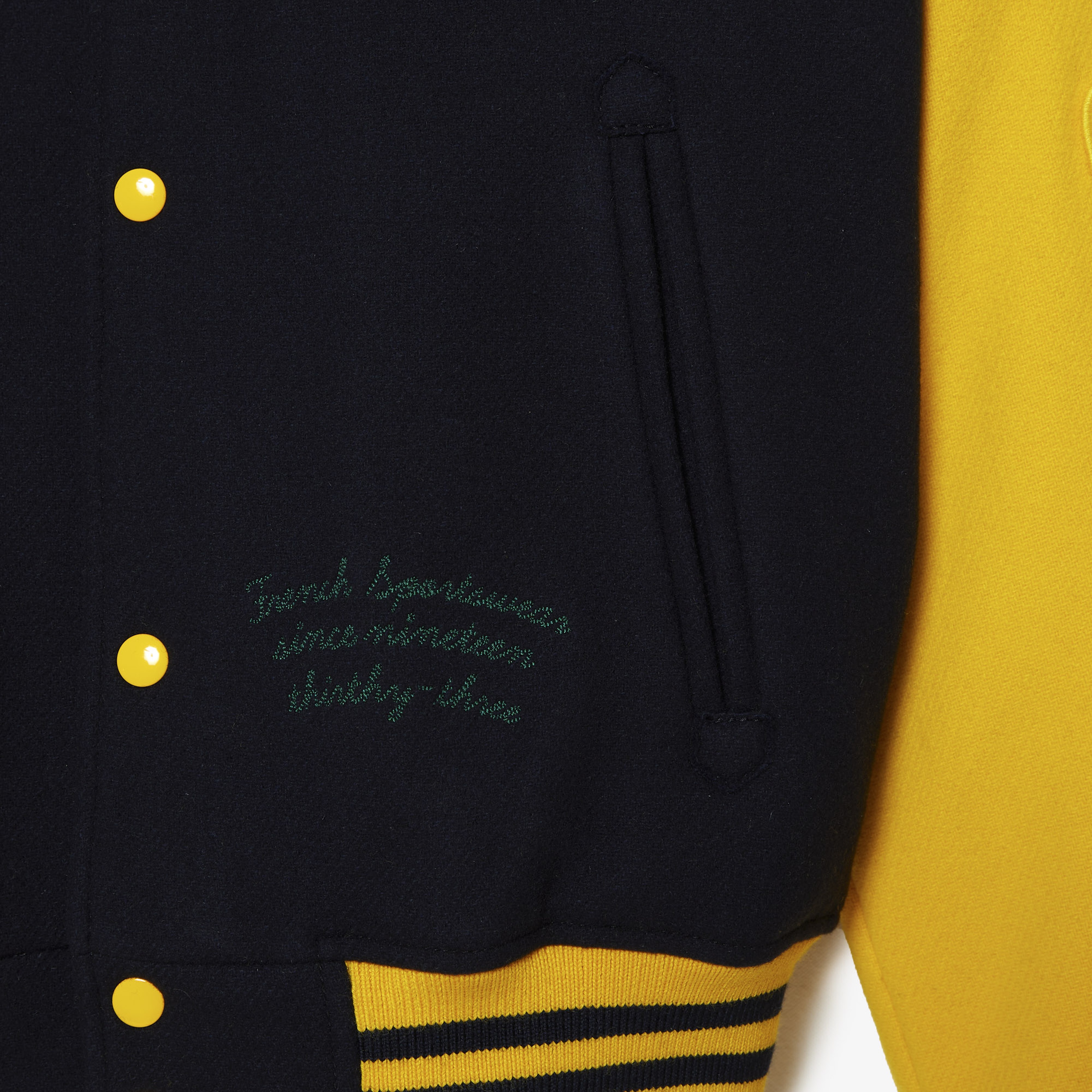 Lacoste Heritage Unisex Uzun Kollu Renk Bloklu Siyah Mont