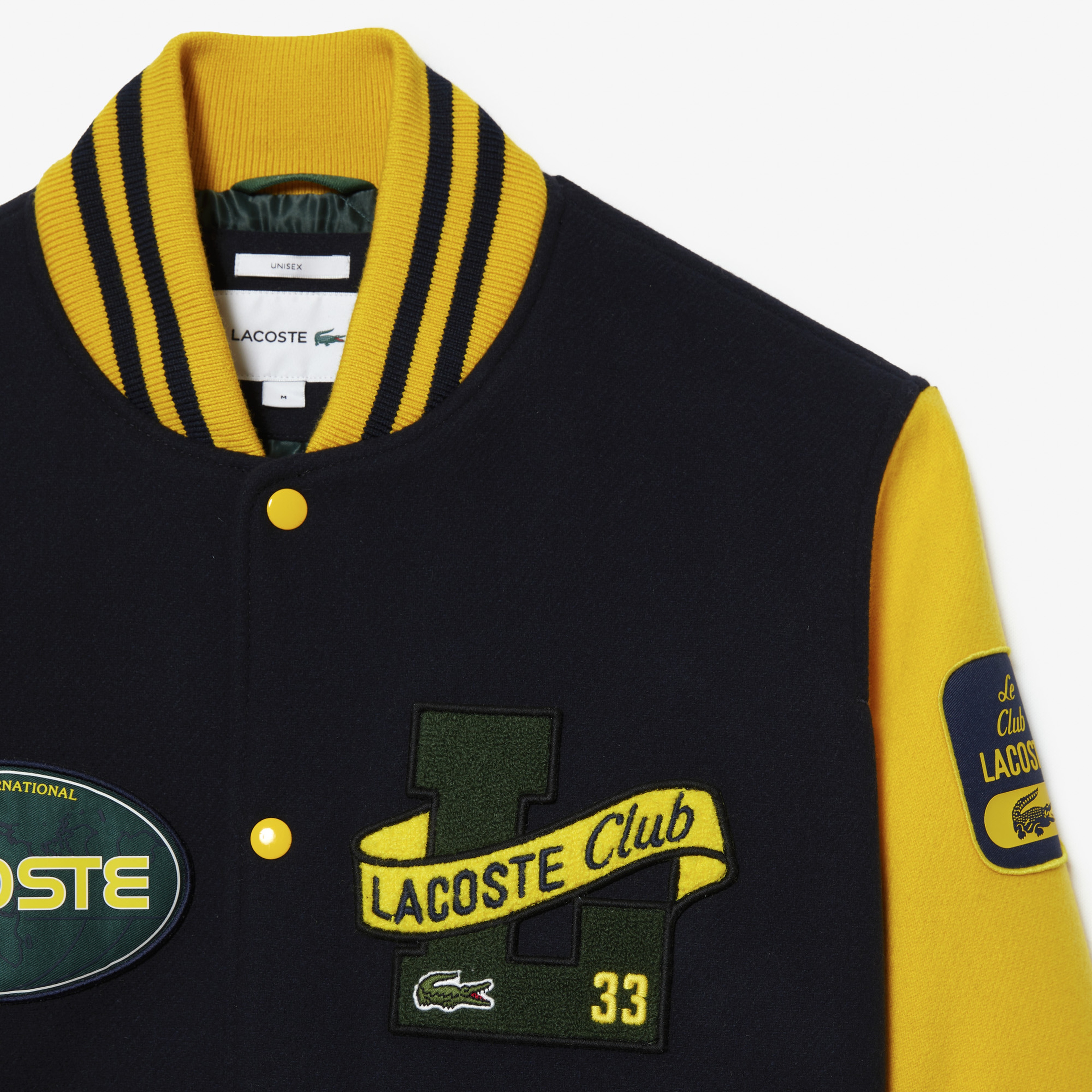Lacoste Heritage Unisex Uzun Kollu Renk Bloklu Siyah Mont