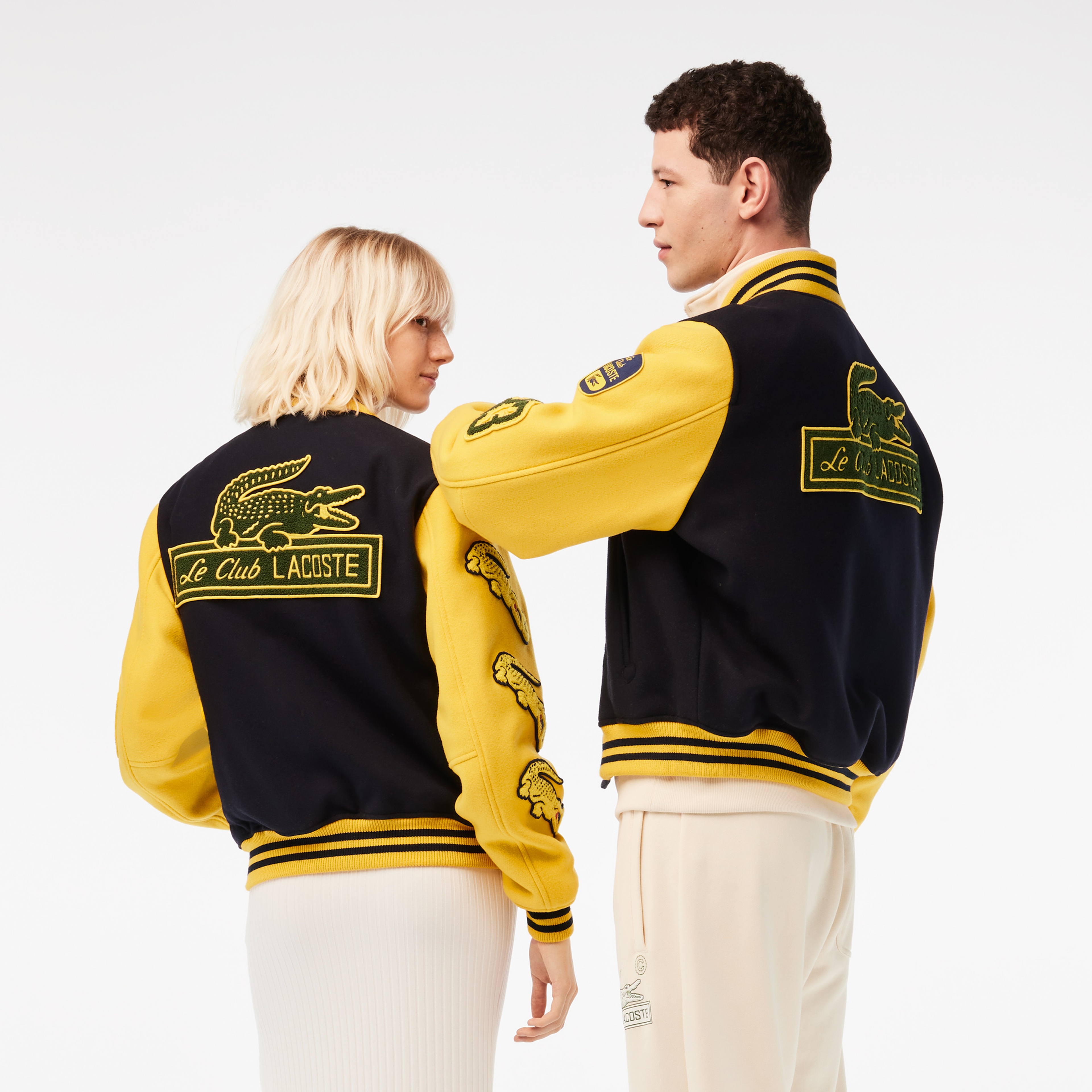 Lacoste Heritage Unisex Uzun Kollu Renk Bloklu Siyah Mont