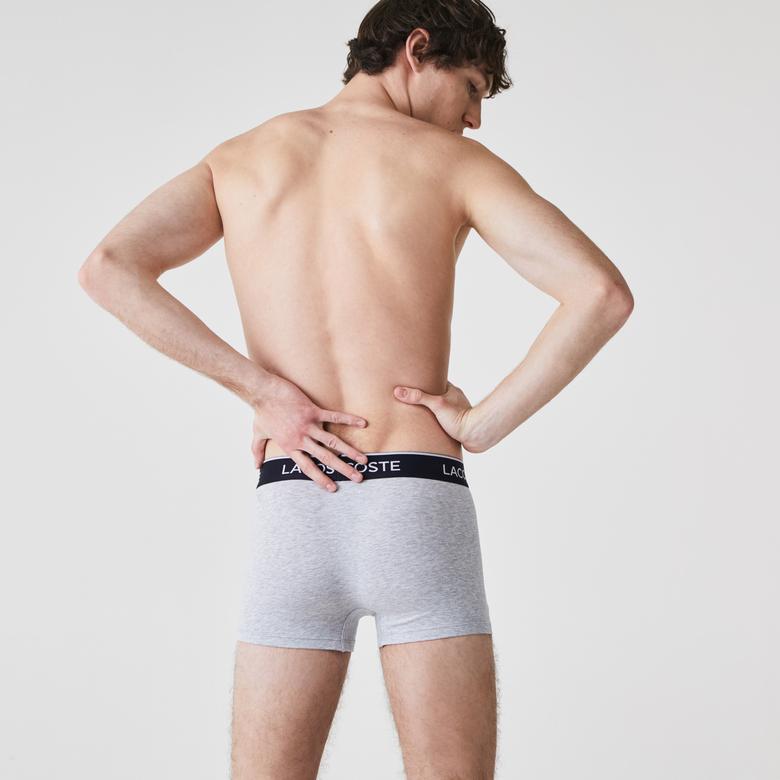 Lacoste Erkek 3'lü Gri Boxer