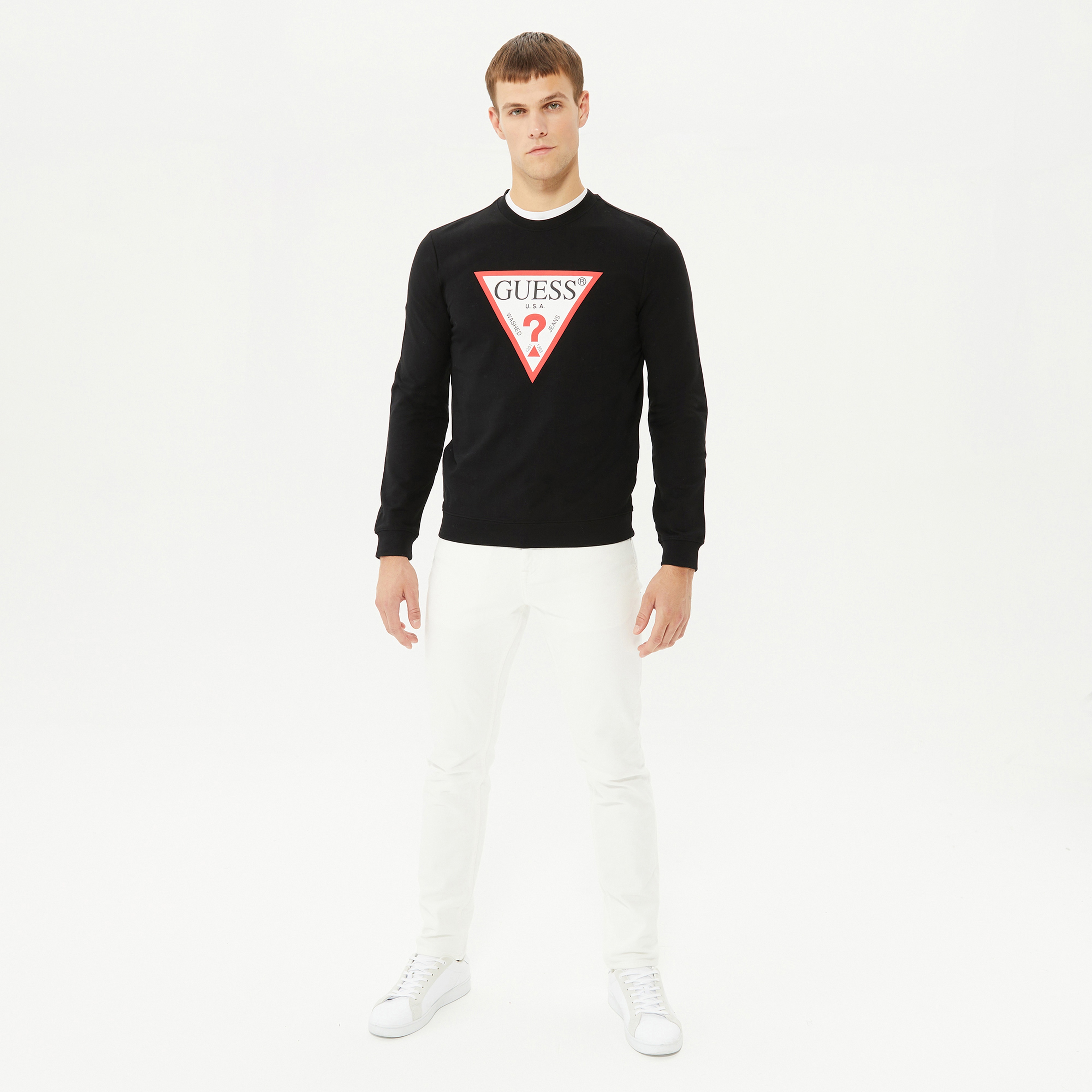 Guess Erkek Siyah Sweatshirt