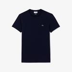 Erkek Slim Fit Bisiklet Yaka Lacivert T-Shirt