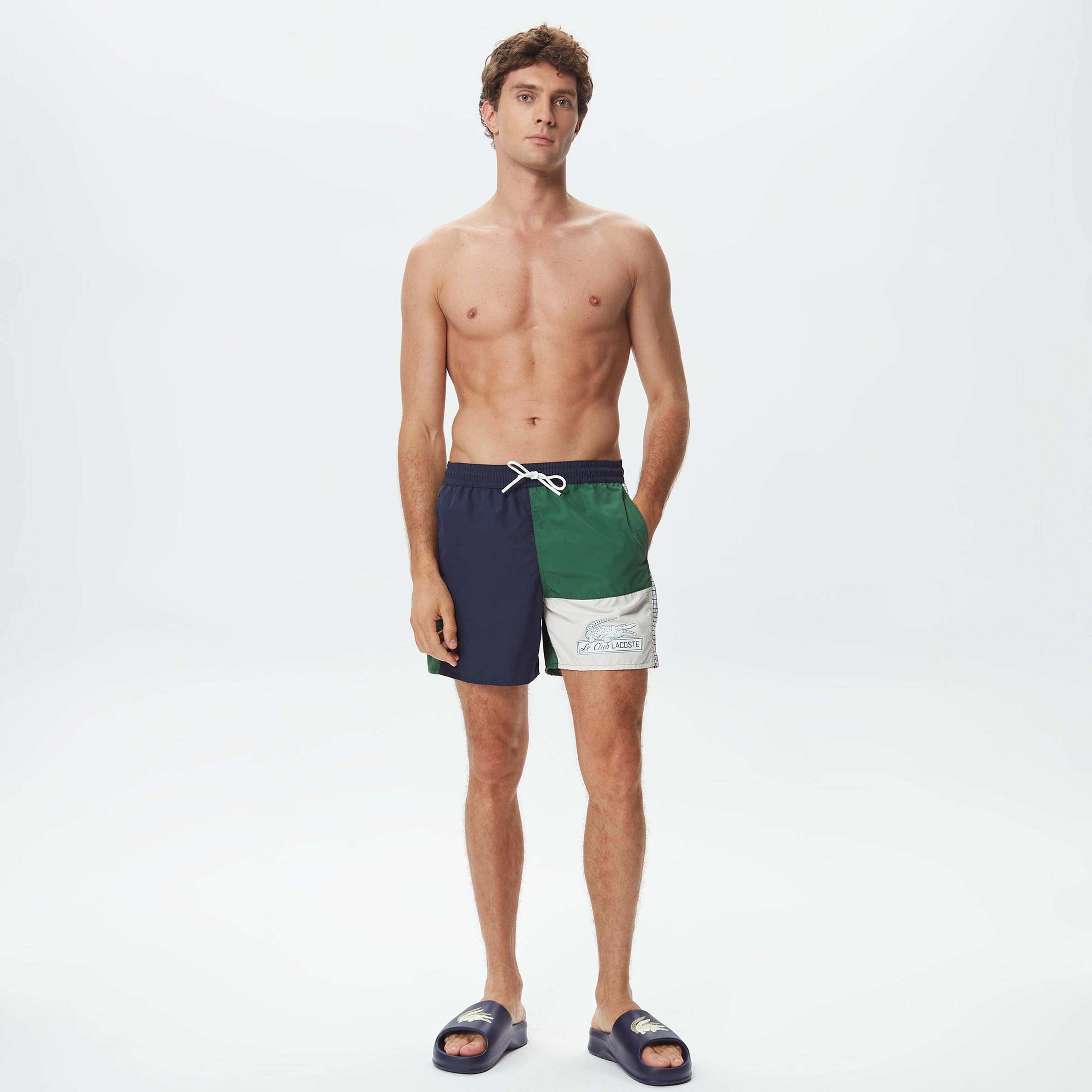 Heritage Erkek Renk Bloklu Lacivert Mayo Şort