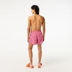 Erkek Baskılı Pembe Mayo Şort