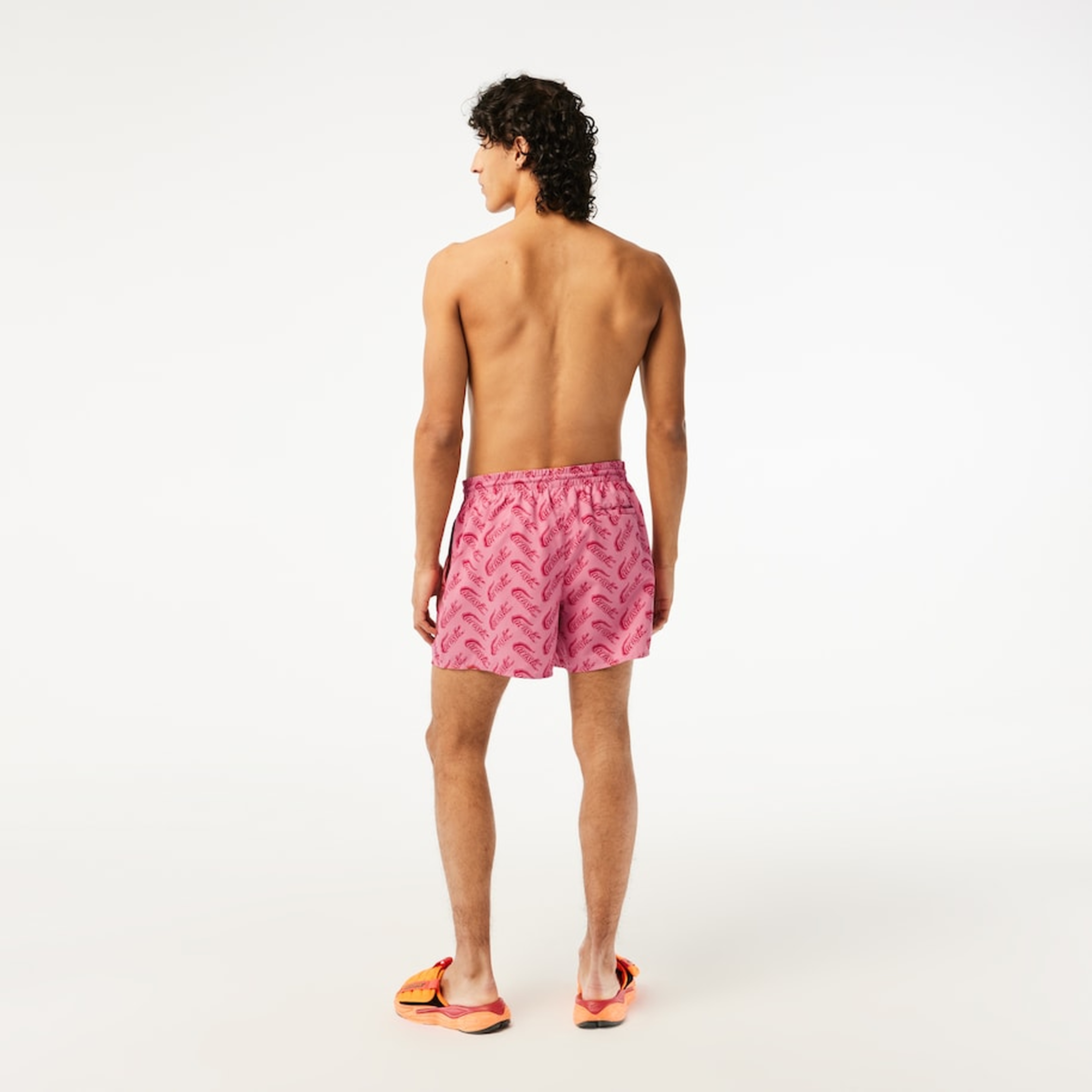 Erkek Baskılı Pembe Mayo Şort