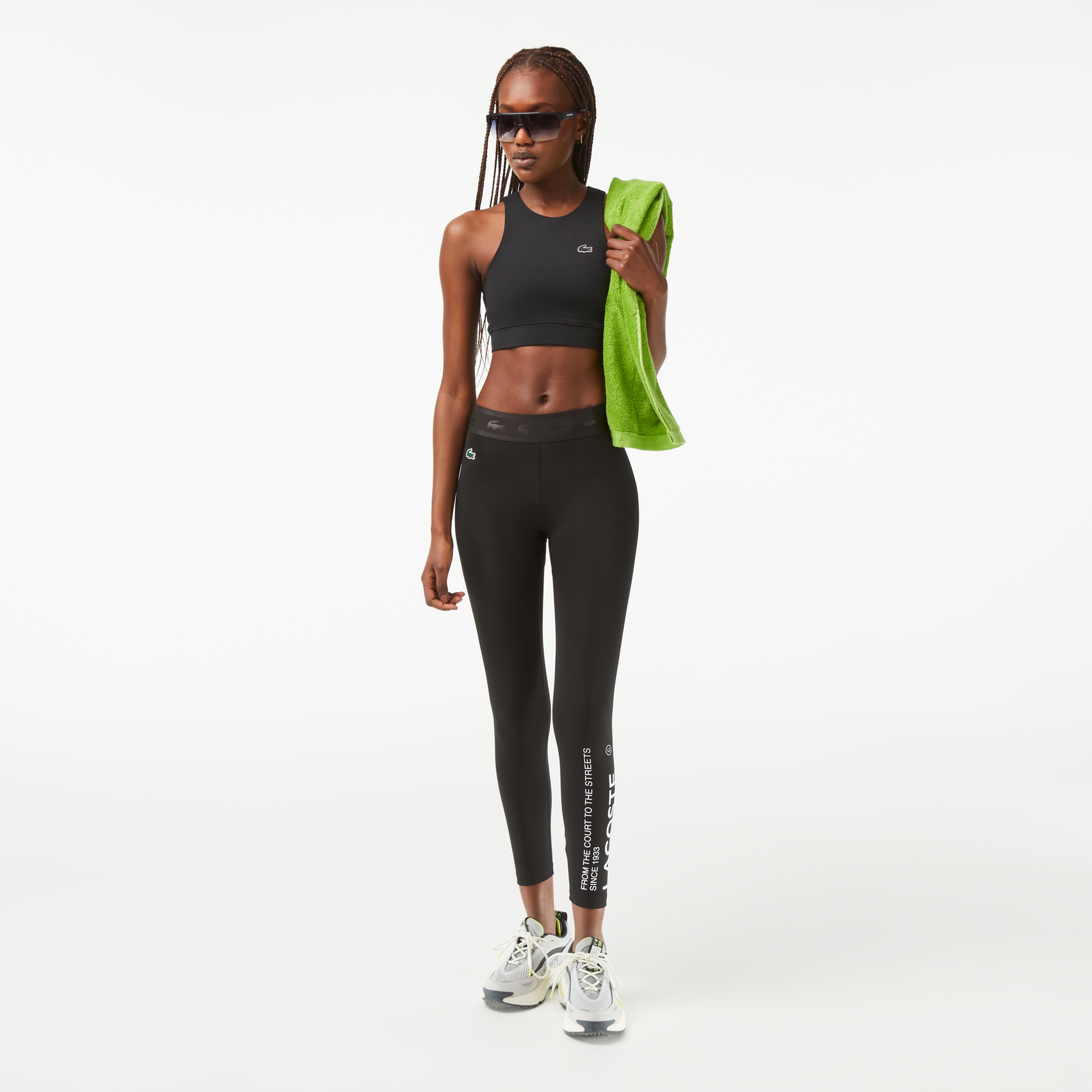 SPORT Kadın Slim Fit Baskılı Siyah Tayt