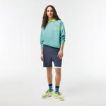 Erkek Loose Fit Uzun Kollu Bisiklet Yaka Yeşil T-Shirt