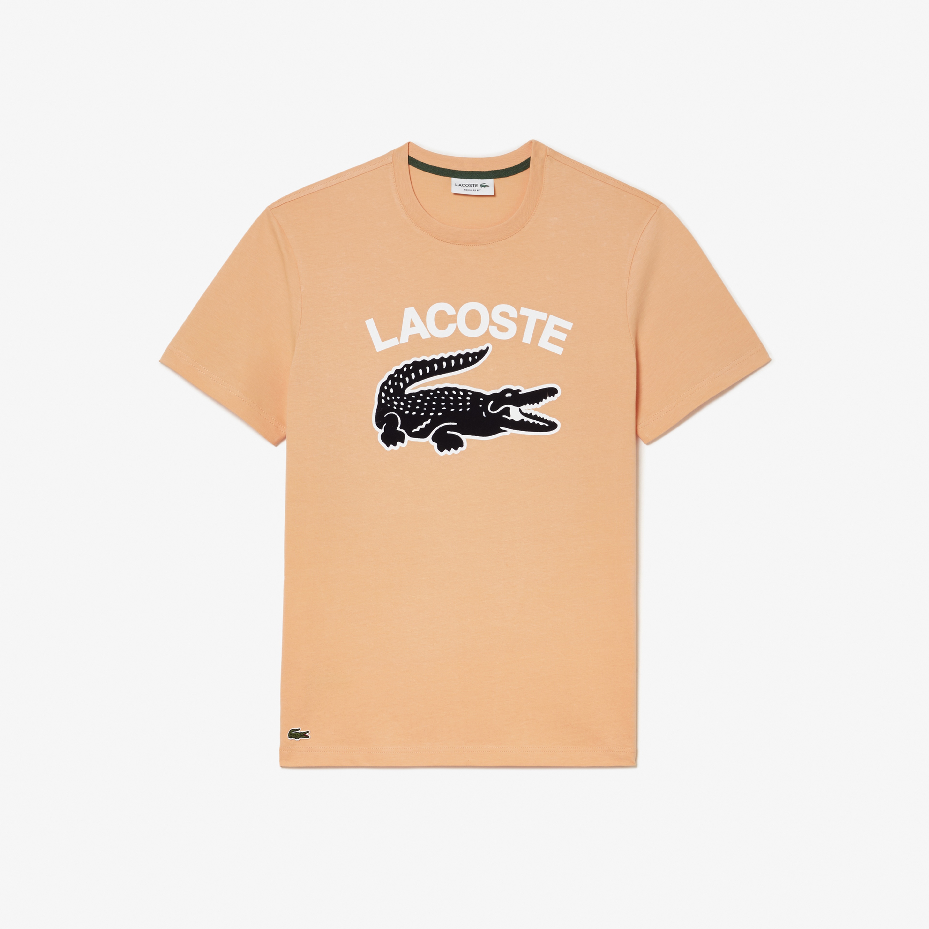 Erkek Regular Fit Bisiklet Yaka Baskılı Turuncu T-Shirt