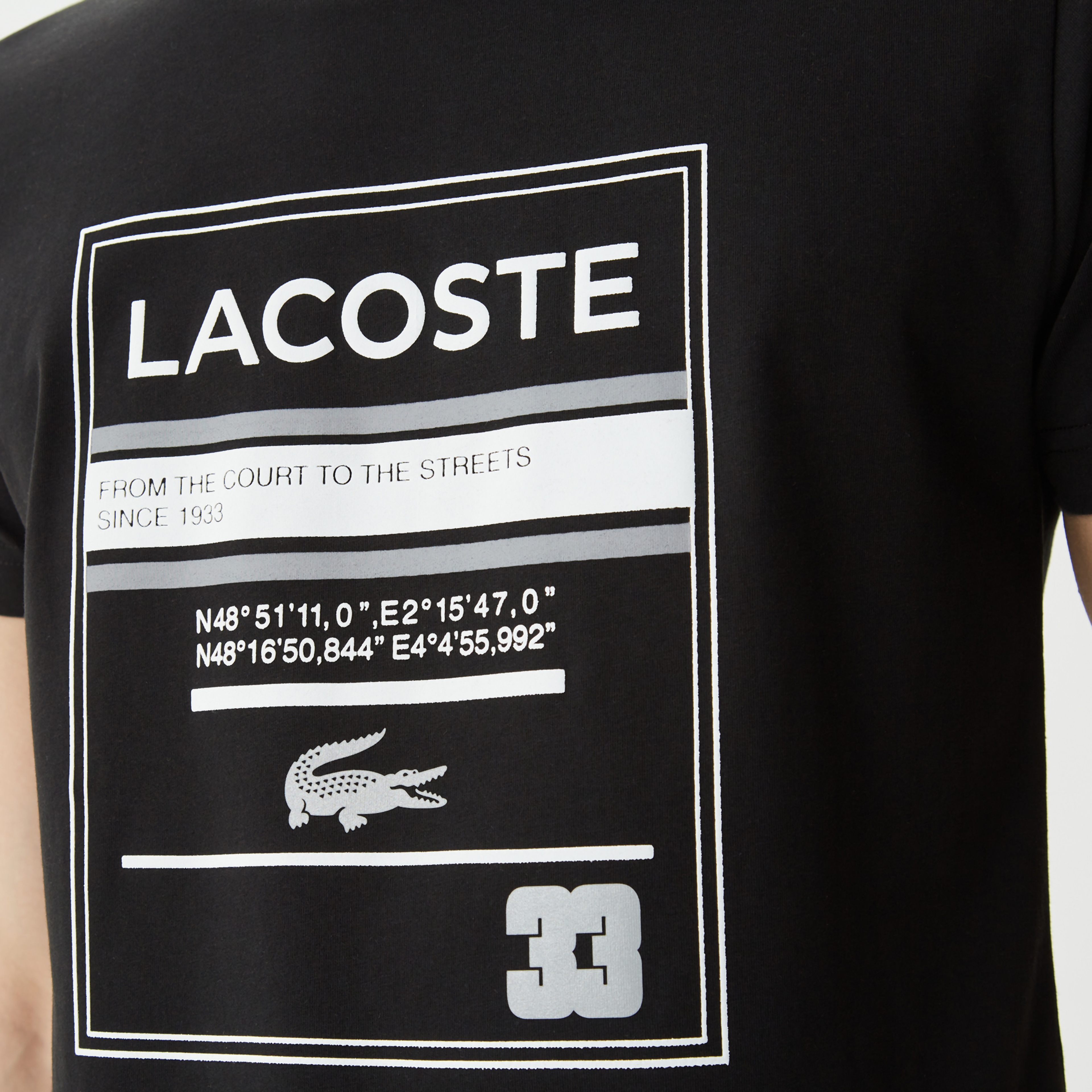 Erkek Regular Fit Bisiklet Yaka Baskılı Siyah T-Shirt