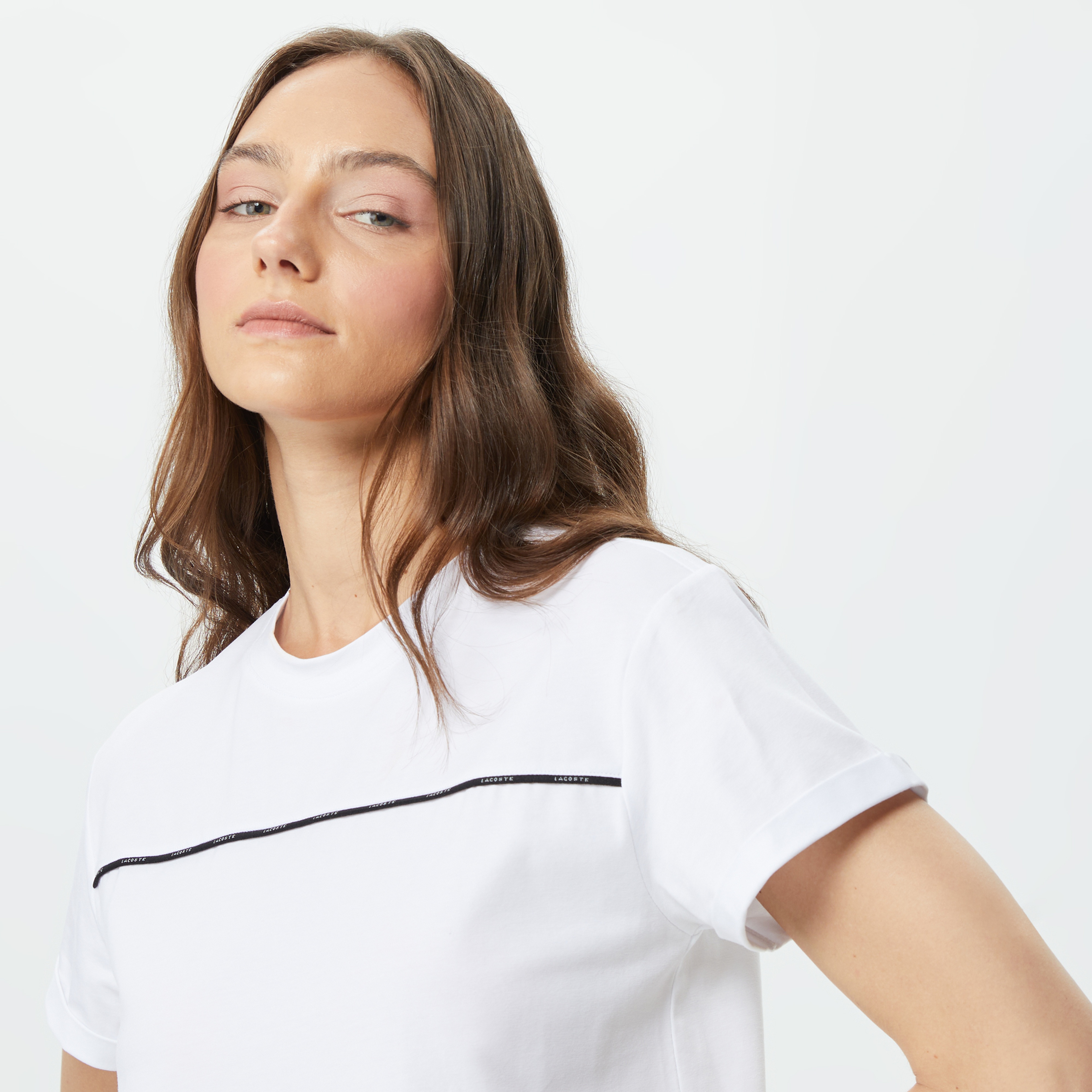 Kadın Regular Fit Bisiklet Yaka Beyaz T-Shirt