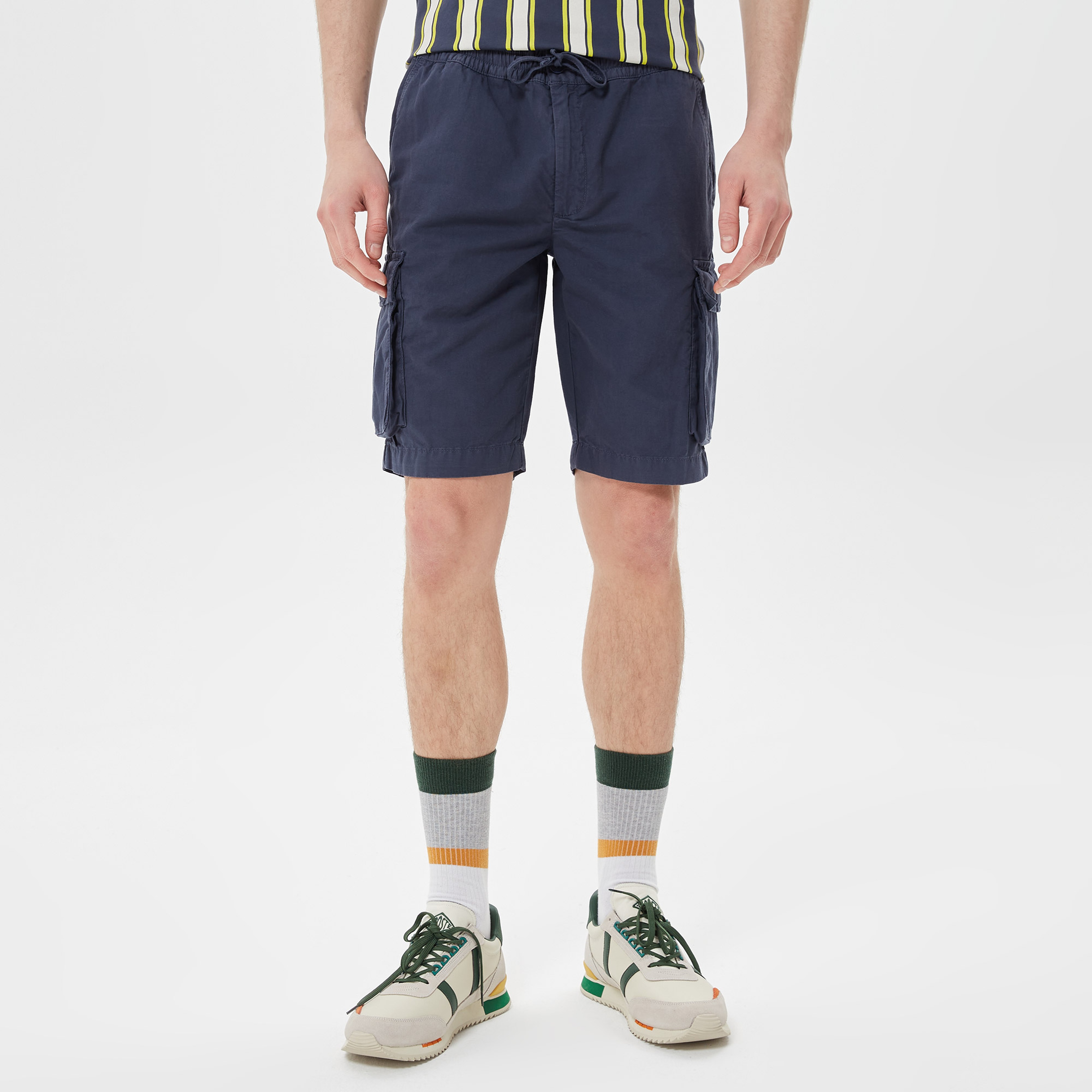 Erkek Regular Fit Lacivert Bermuda