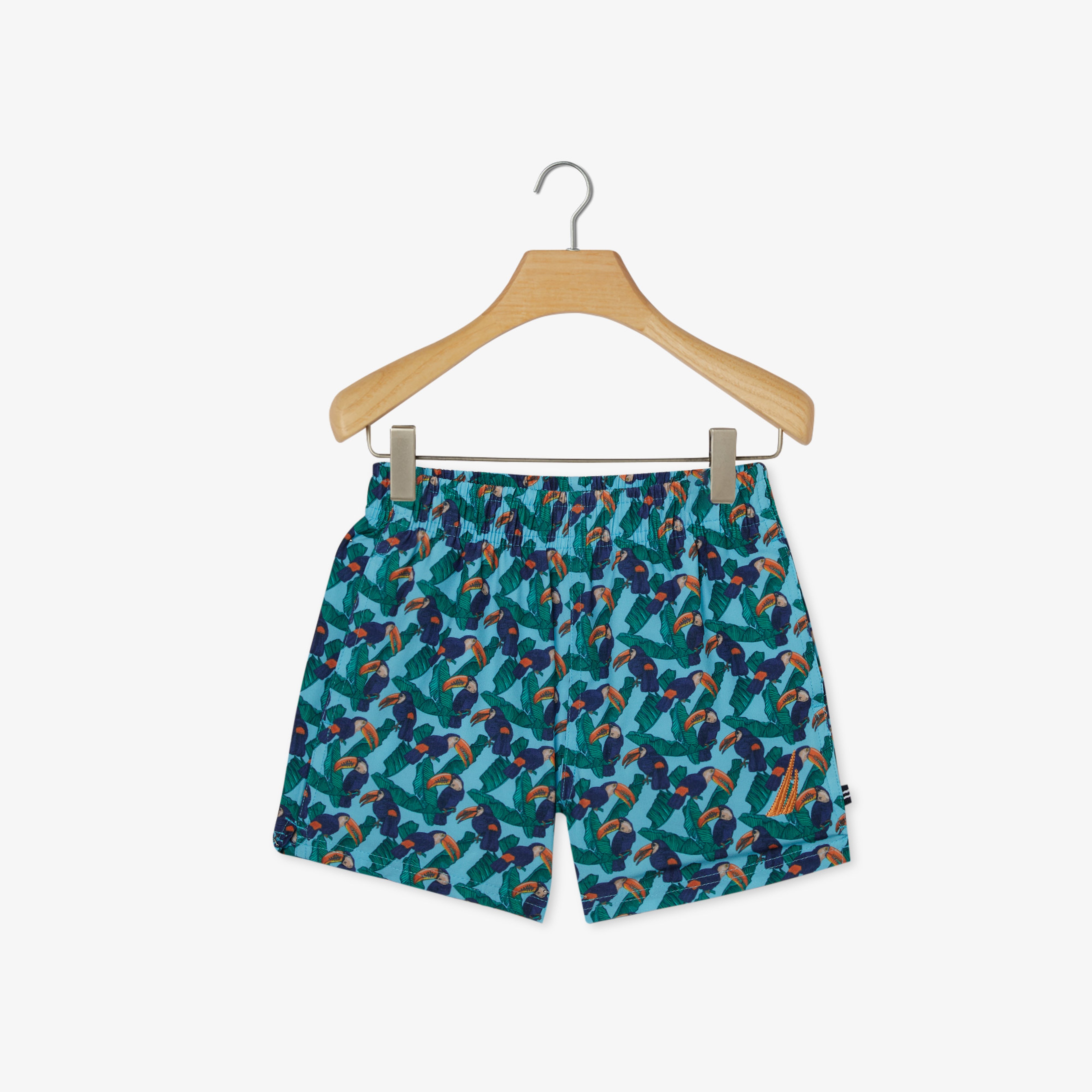 Nautica Erkek Çocuk Mavi Desenli Mayo Şort