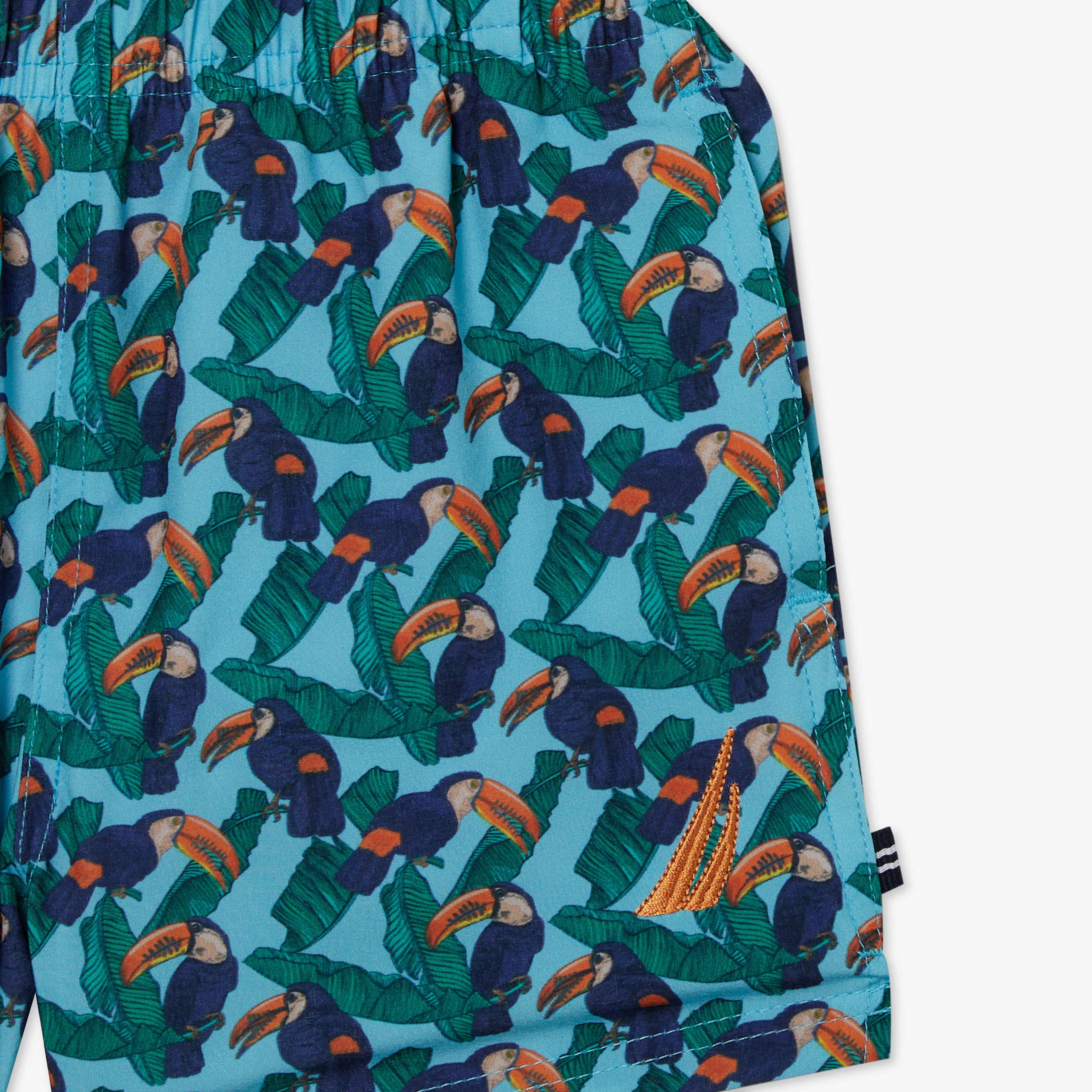 Nautica Erkek Çocuk Mavi Desenli Mayo Şort