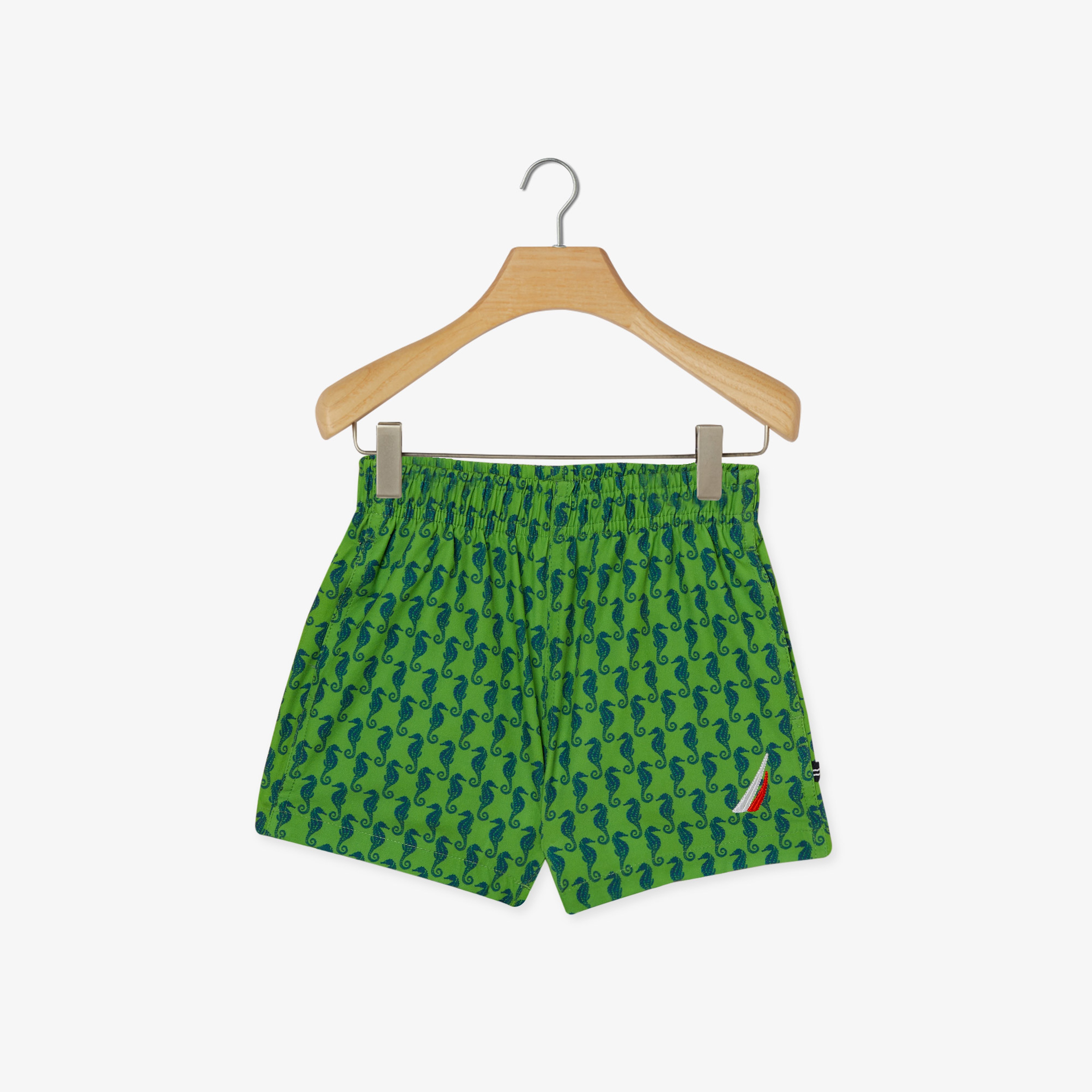 Nautica Erkek Çocuk Yeşil Desenli Mayo Şort